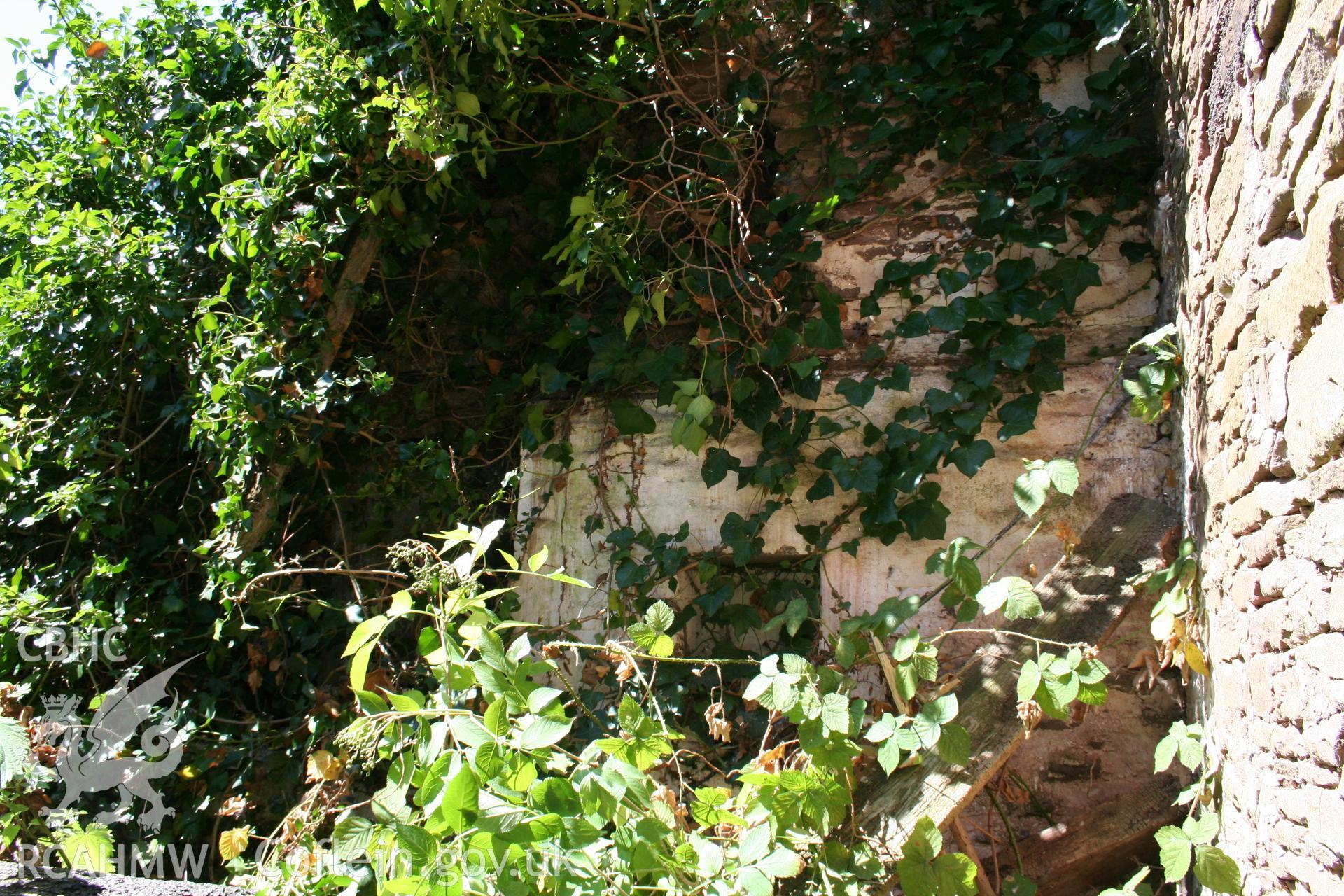 Interior north gable-end window.