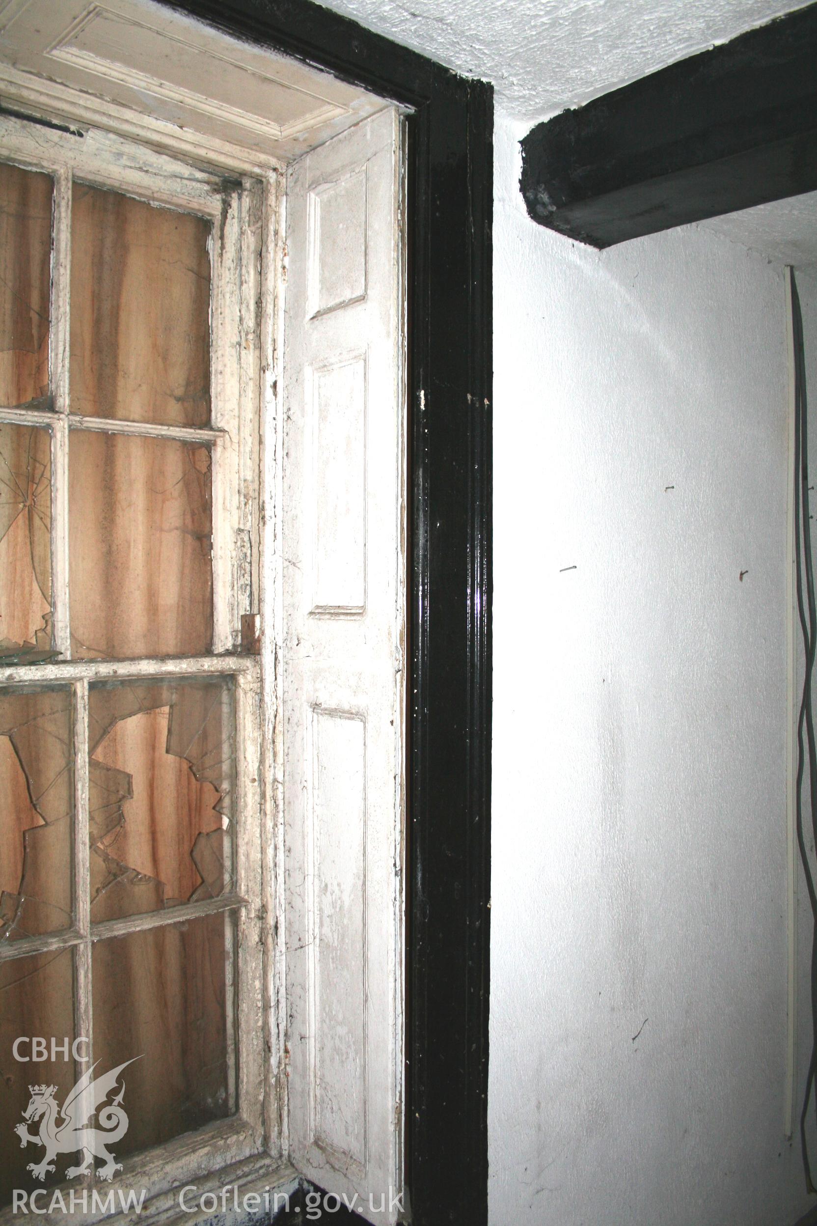 Interior living-room window to west front