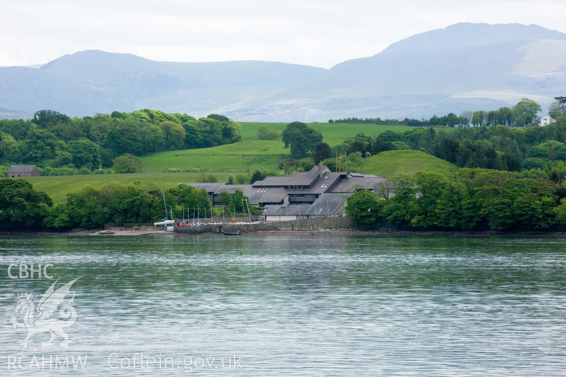 Exterior across Menai straights from the northwest.
