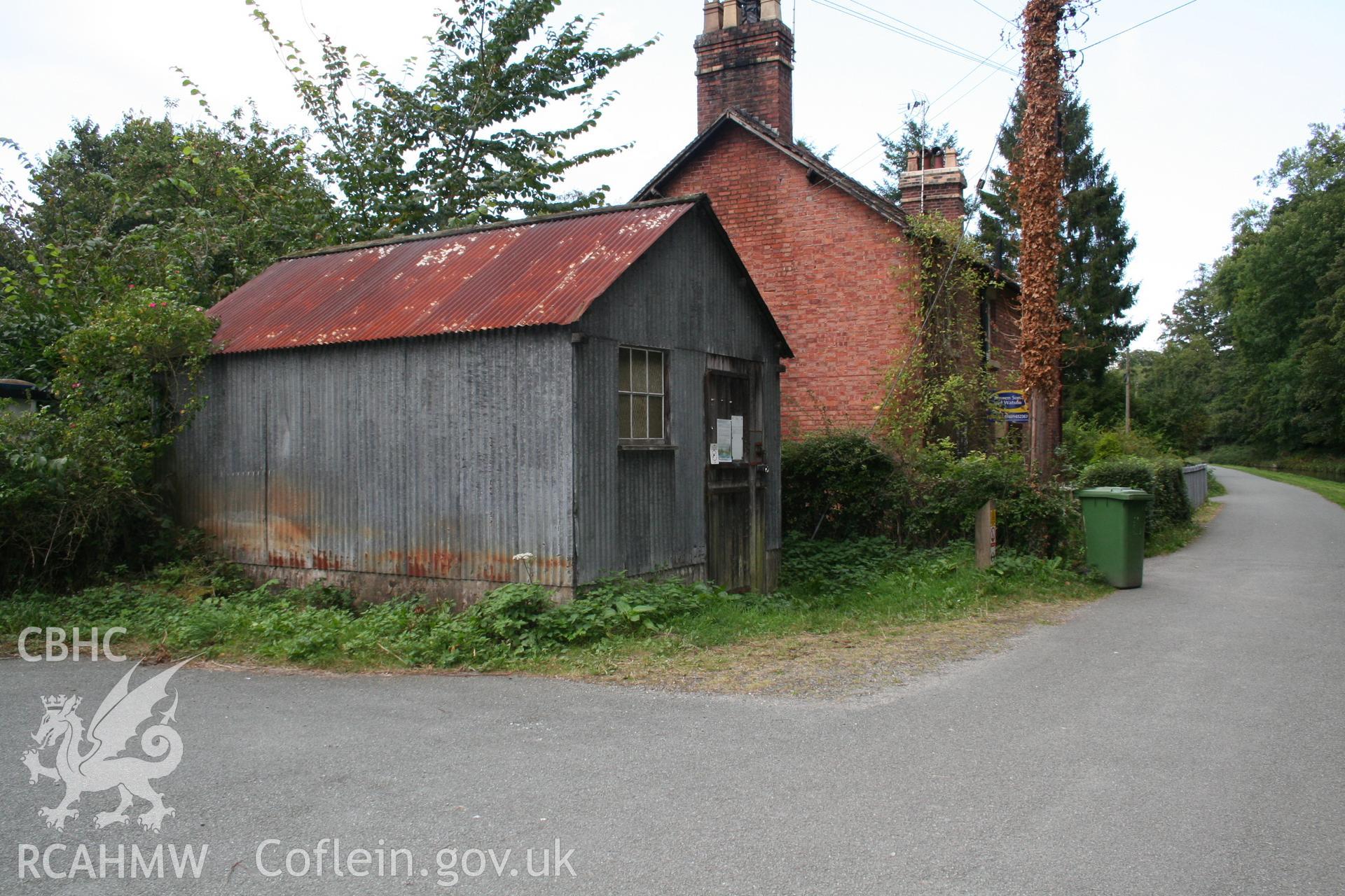 Aqueduct Cottages Maintenance Depot Hut from the south-west.