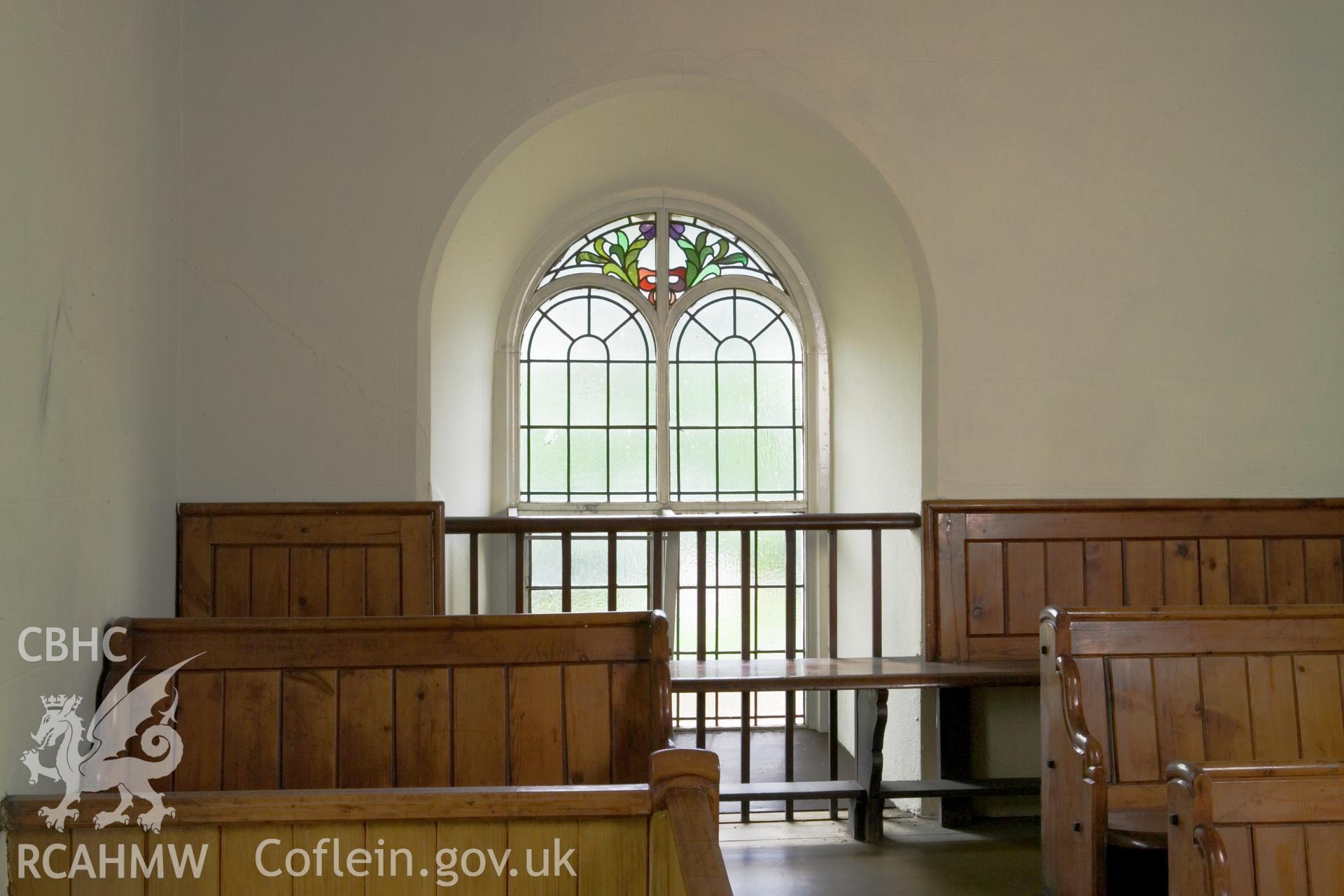Stained glass window.