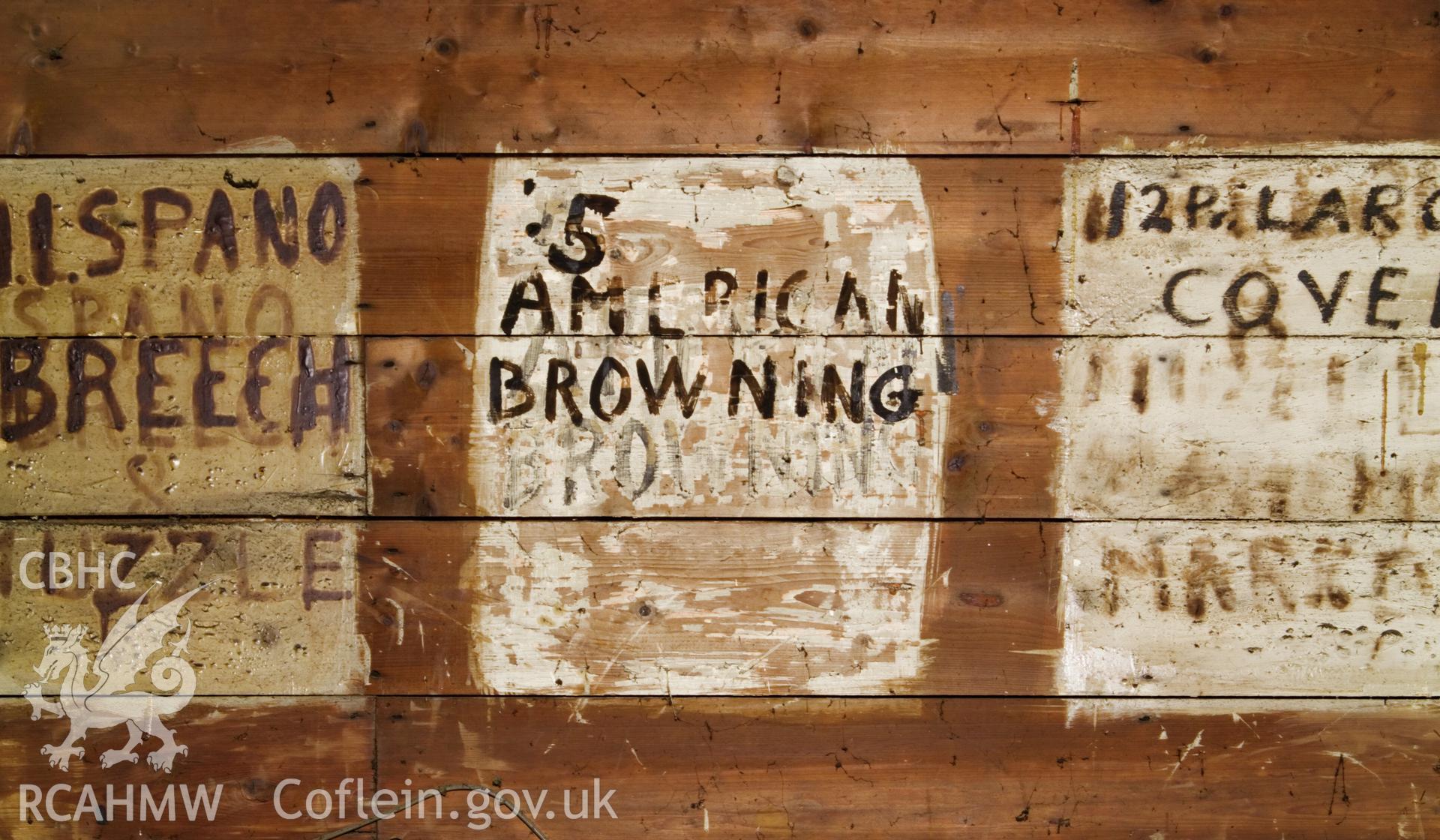Interior first floor , north wall, lettering 8.