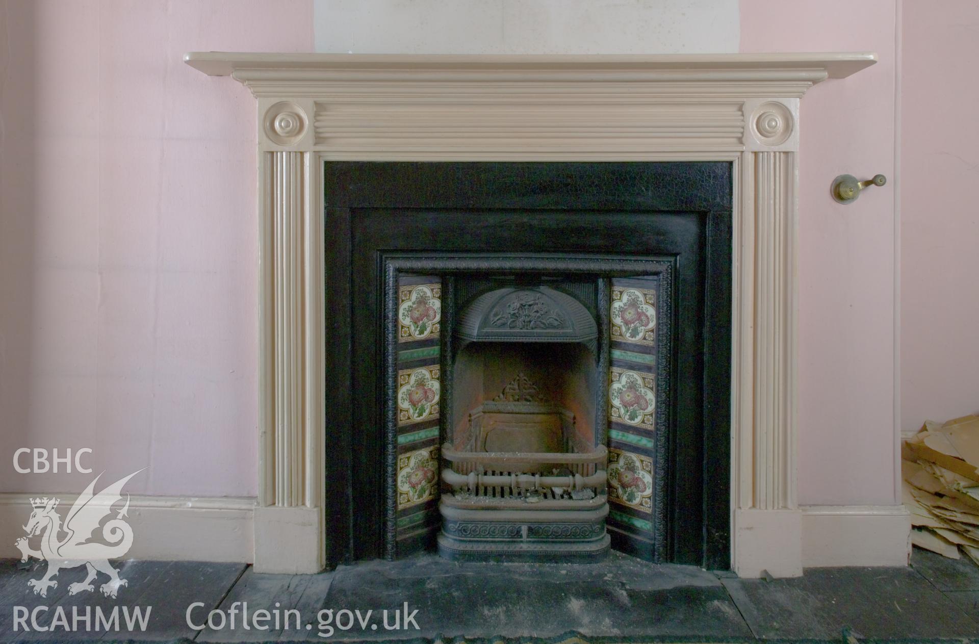 Ground floor rear room fireplace.