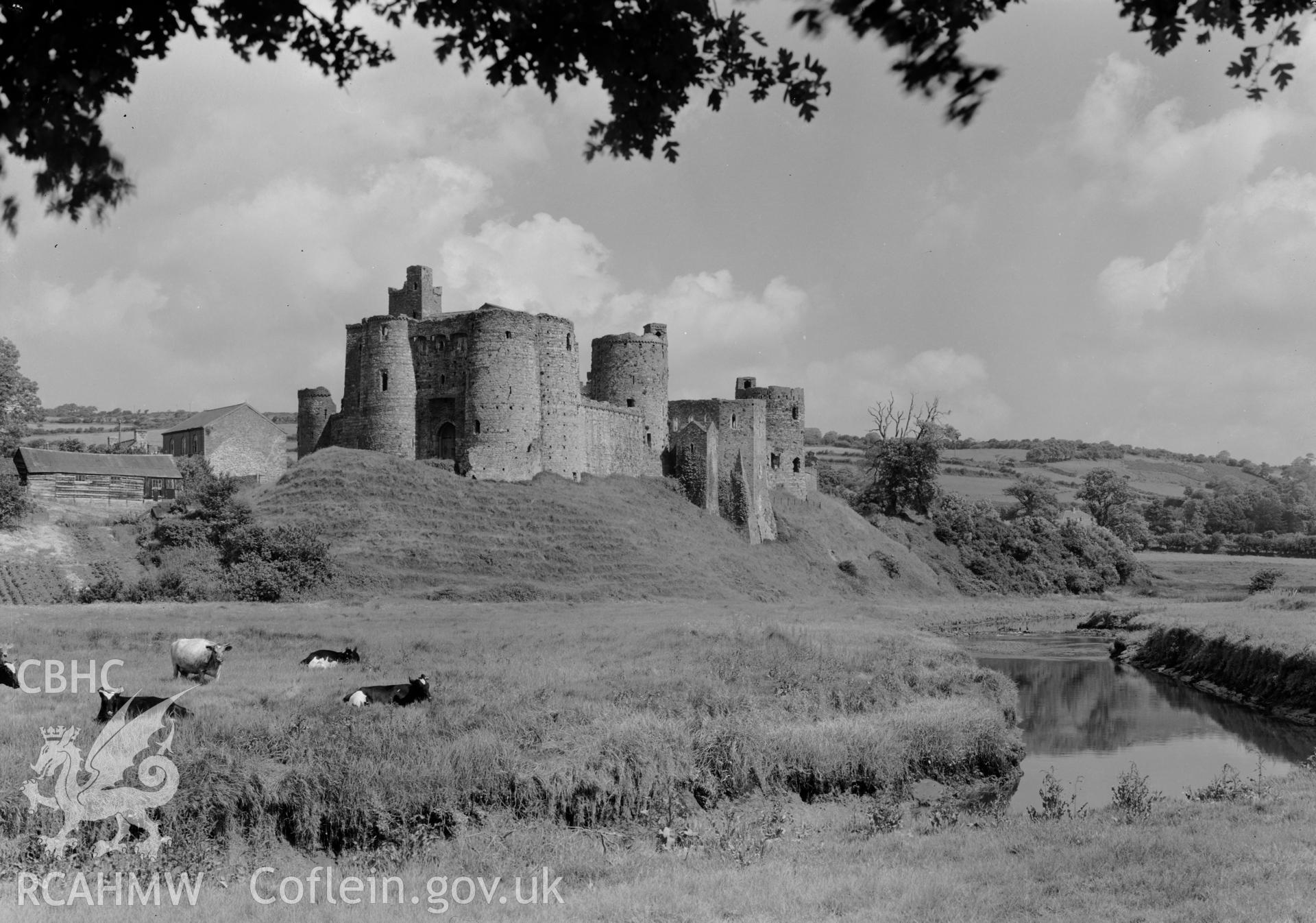 D.O.E photograph of Kidwelly Castle.