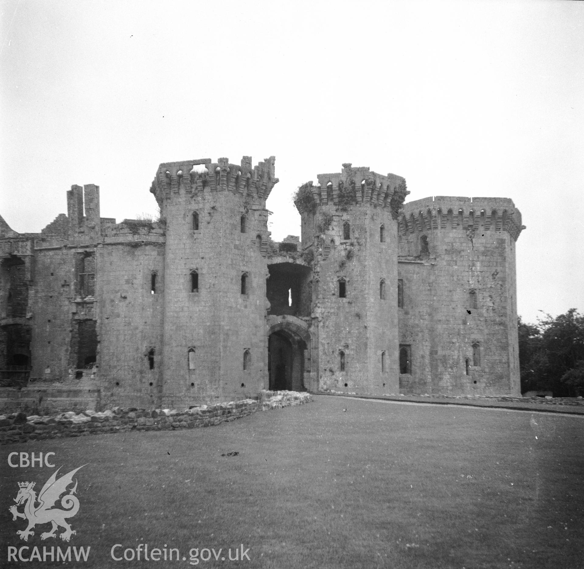 D.O.E photograph of Raglan Castle.