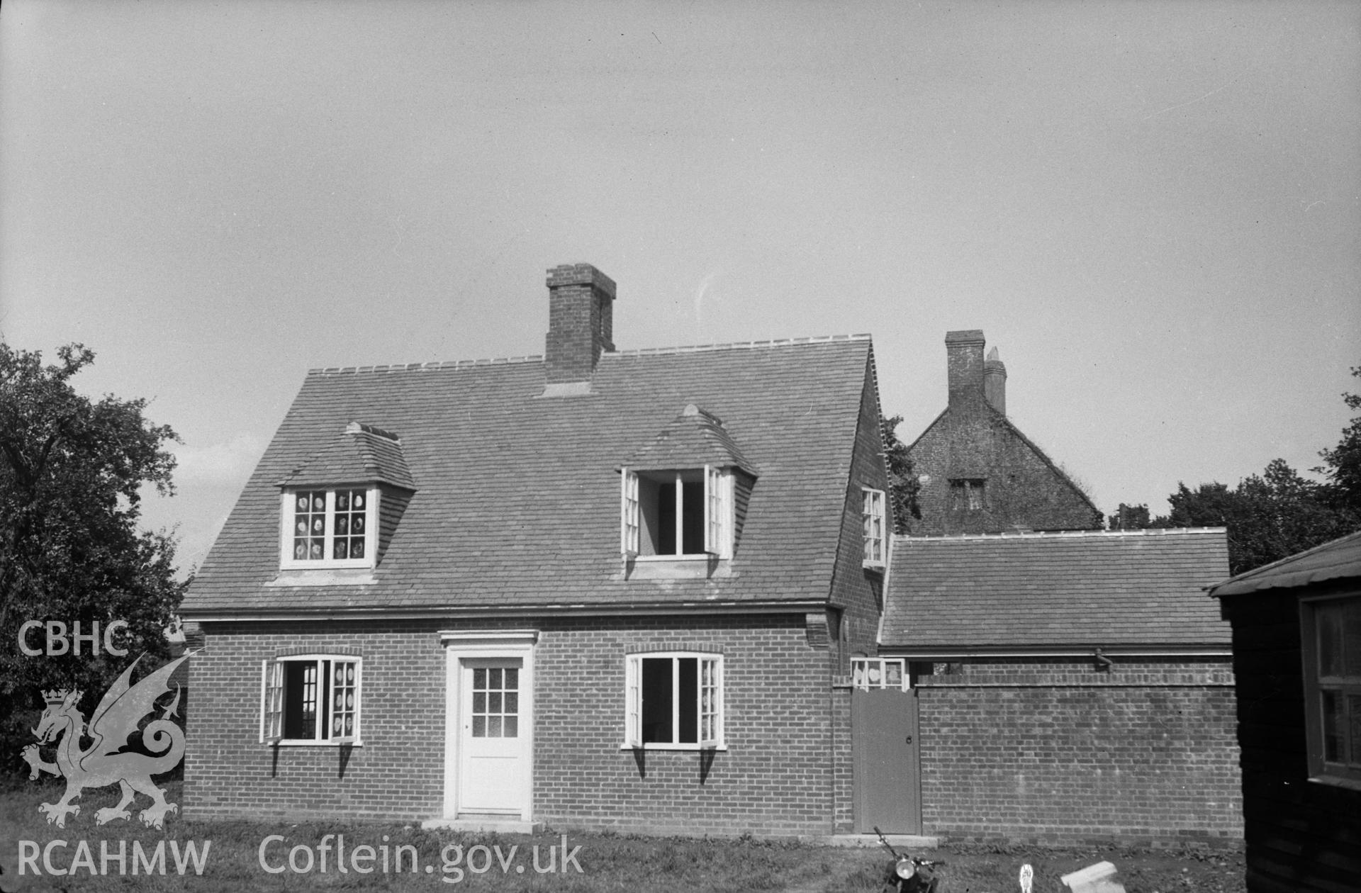 D.O.E photograph of Raglan Castle. Custodian's house.