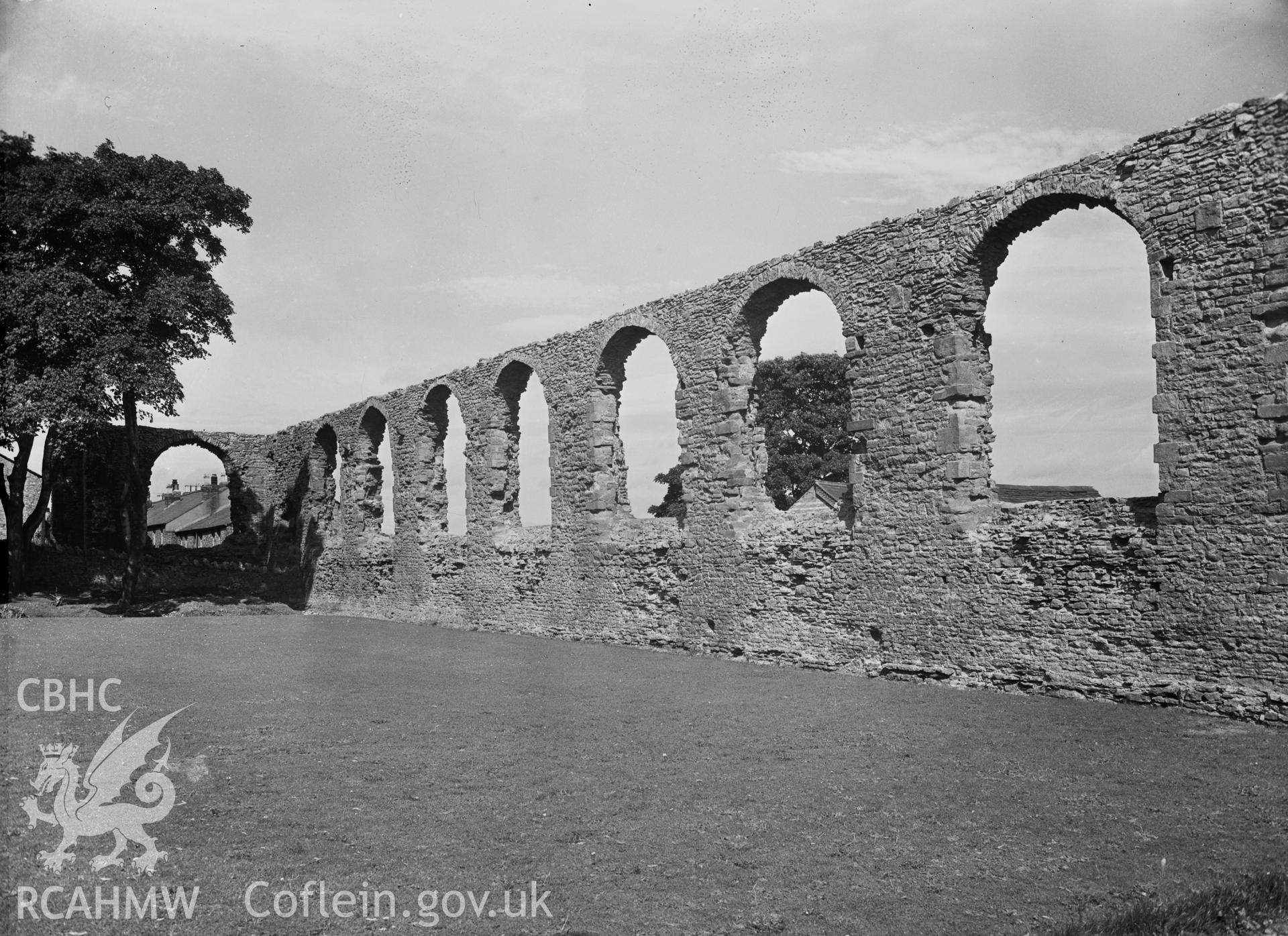 D.O.E photograph of Leicester's Church, Denbigh.
