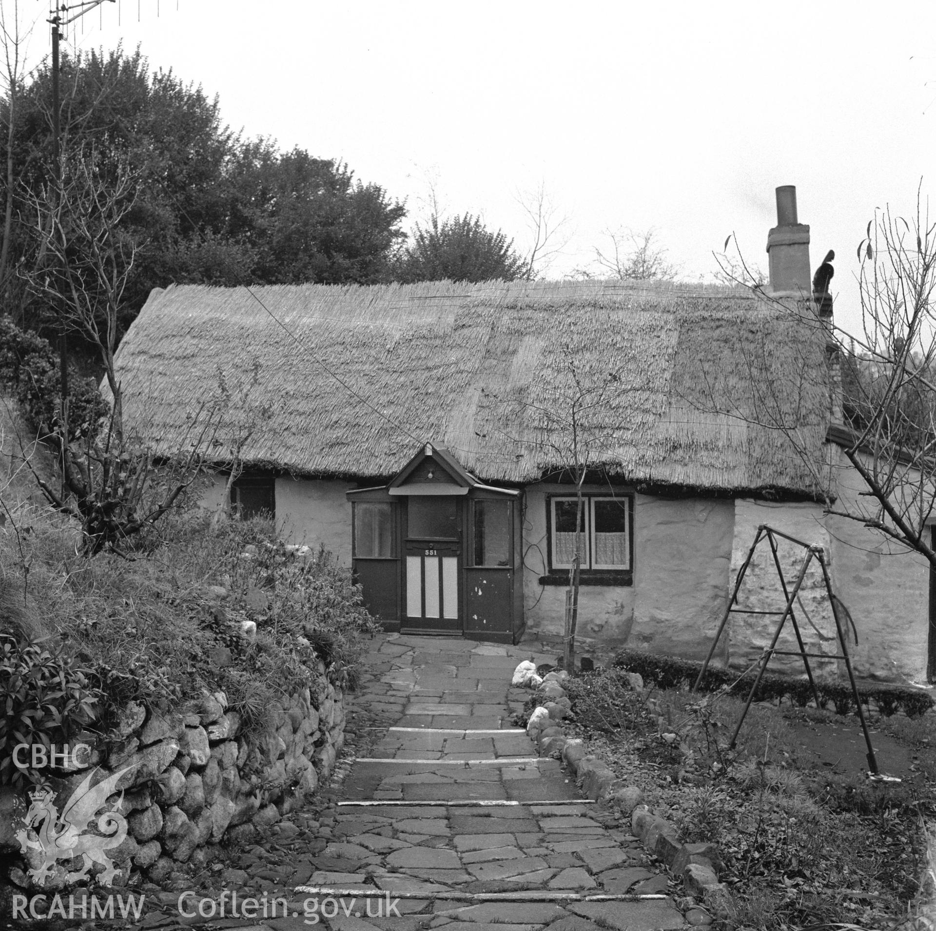 Allt y Sgrech Cottage, Llangyfelach Road, Swansea; one black and white photograph taken by RCAHMW 1941.