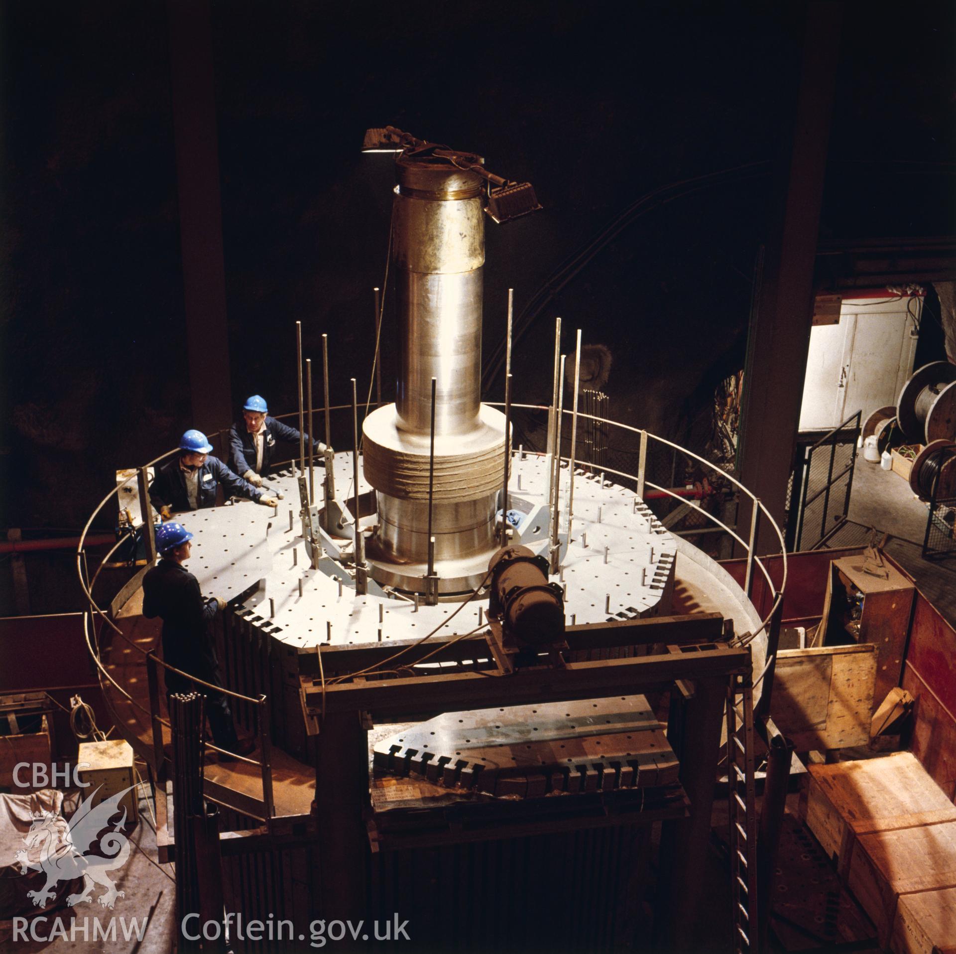1 colour transparency showing interior at Dinorwig Power Station; collated by the former Central Office of Information.