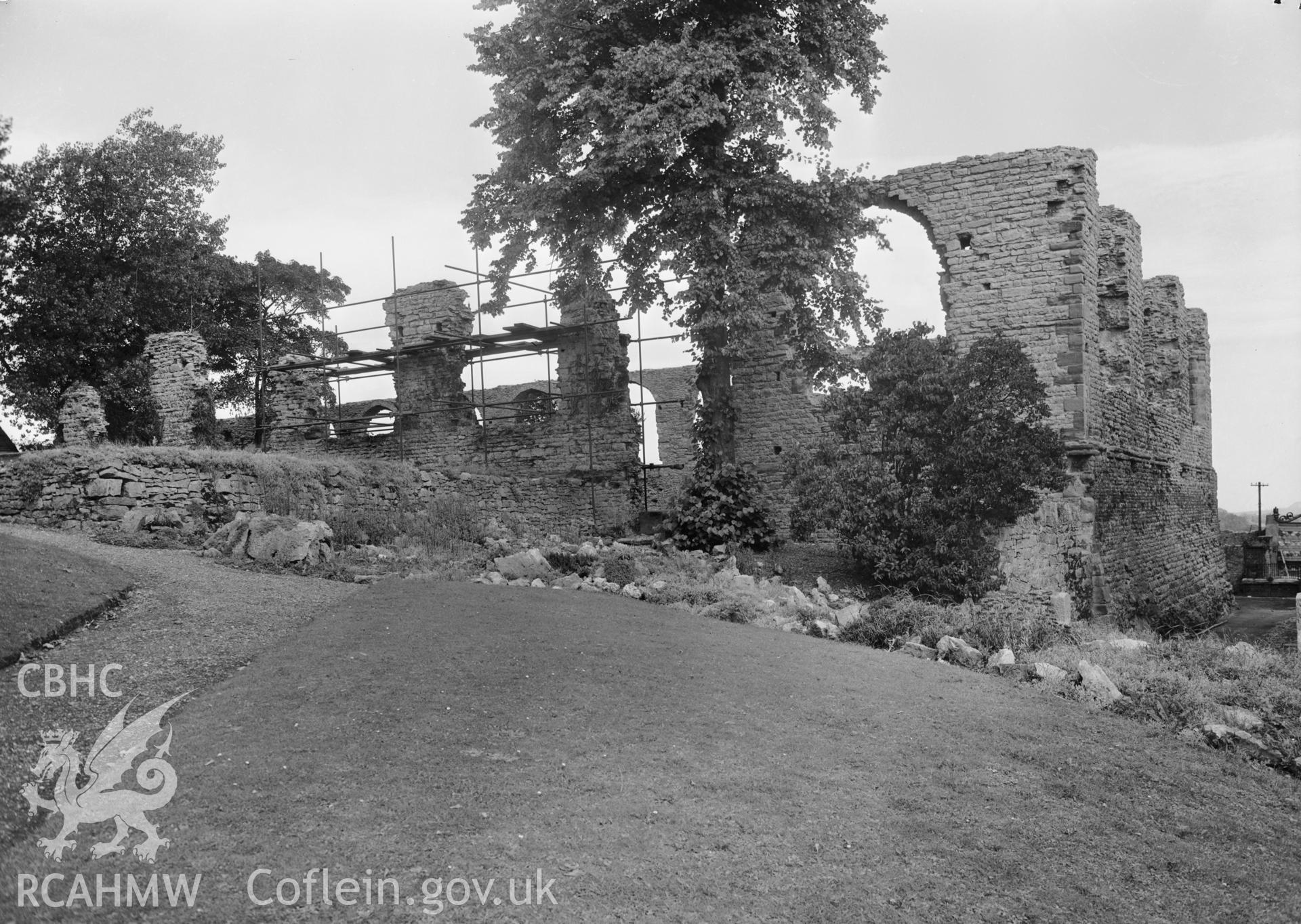D.O.E photograph of Leicester's Church, Denbigh.