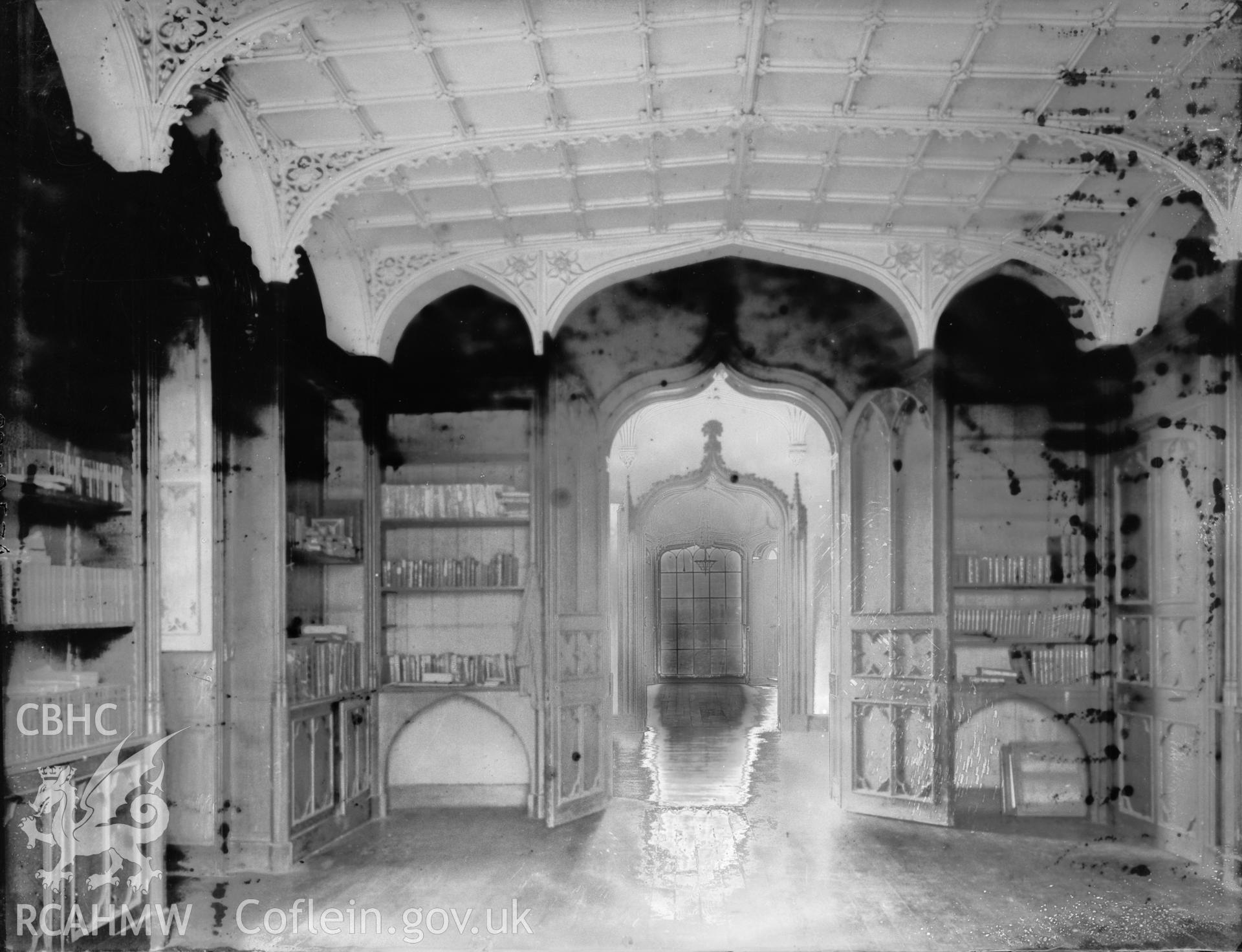 Interior view showing the library