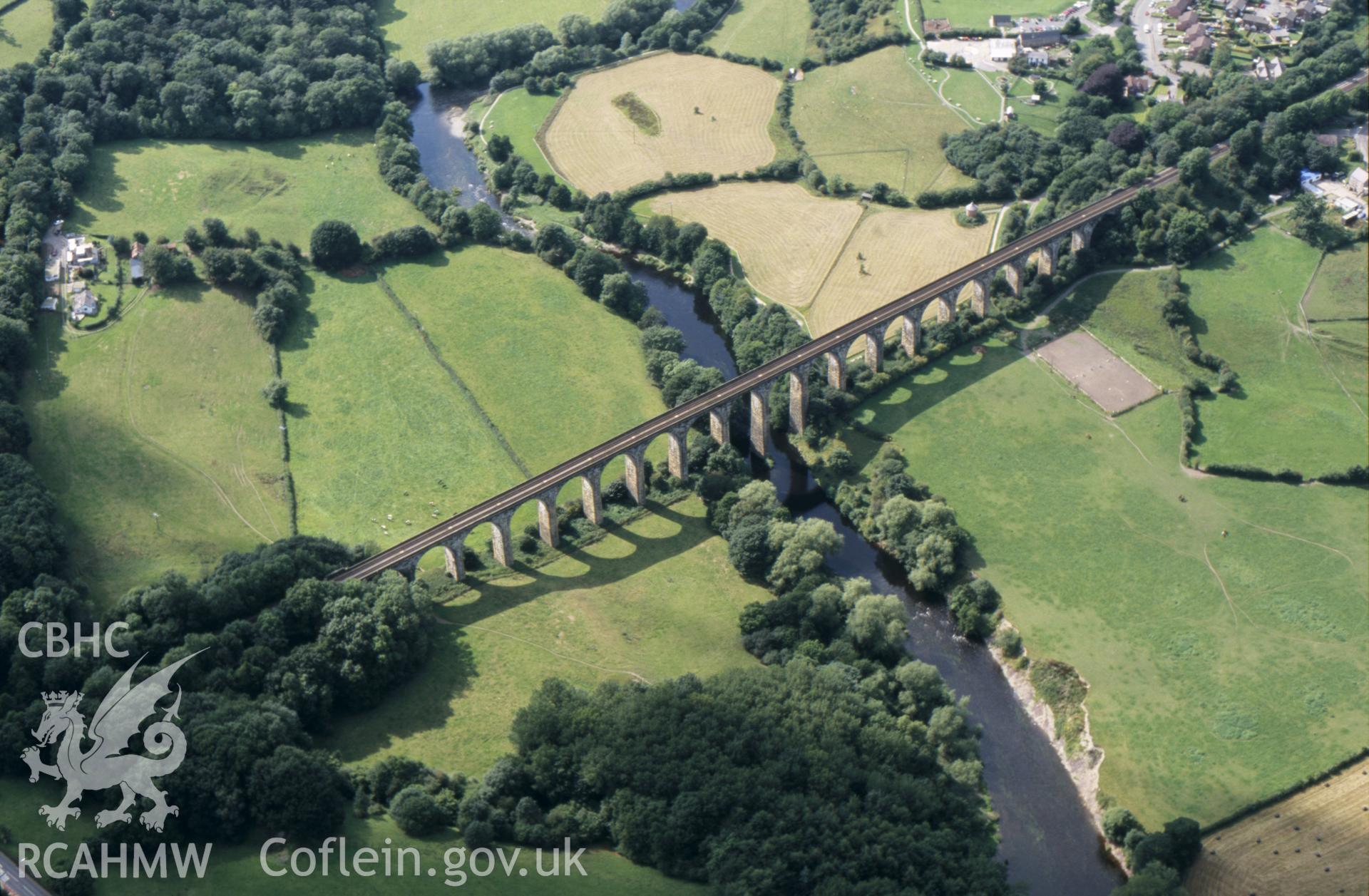 RCAHMW colour oblique aerial photograph of Cefn Bychan Viaduct taken on 30/07/2004 by Toby Driver