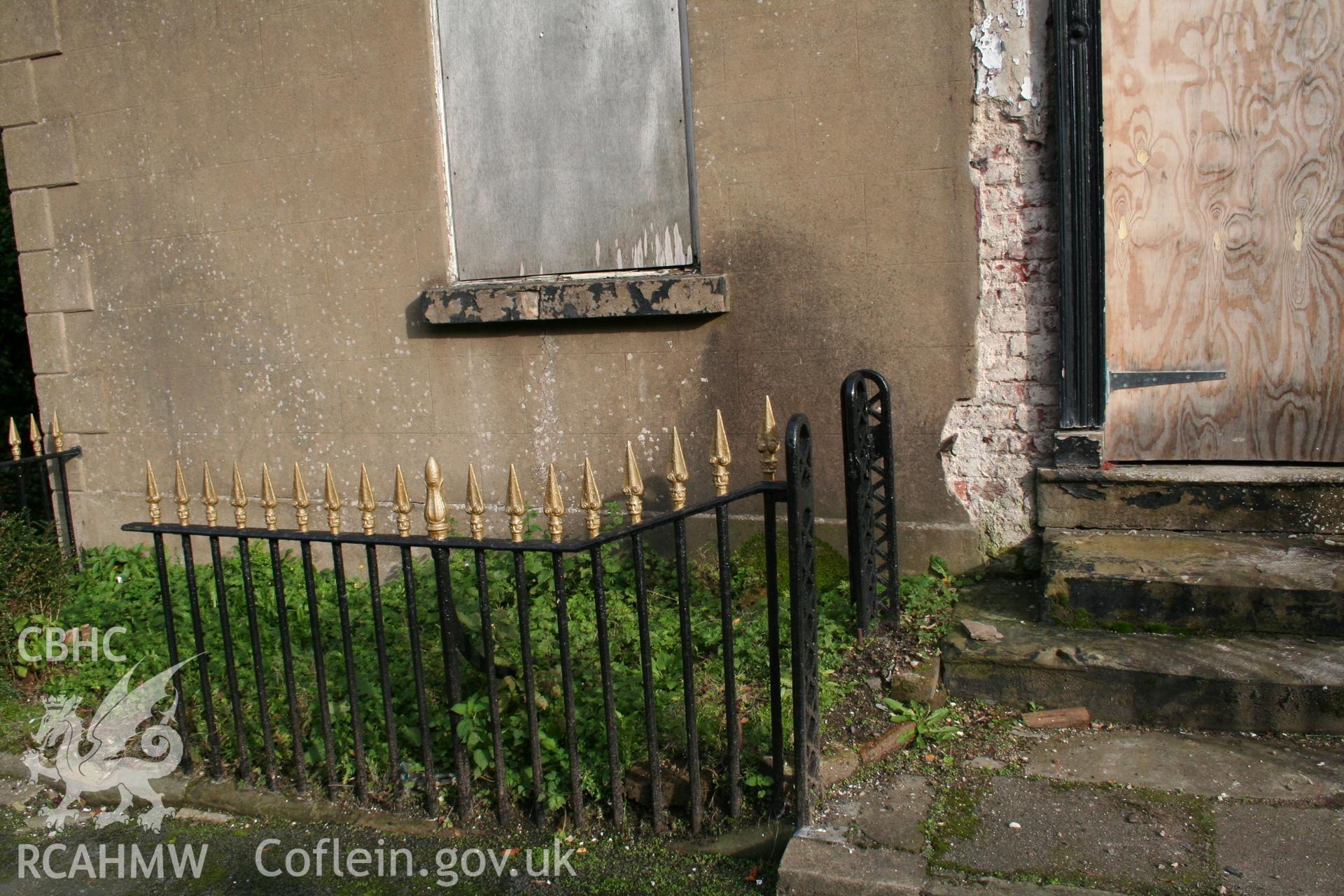 Exterior railings to west elevation