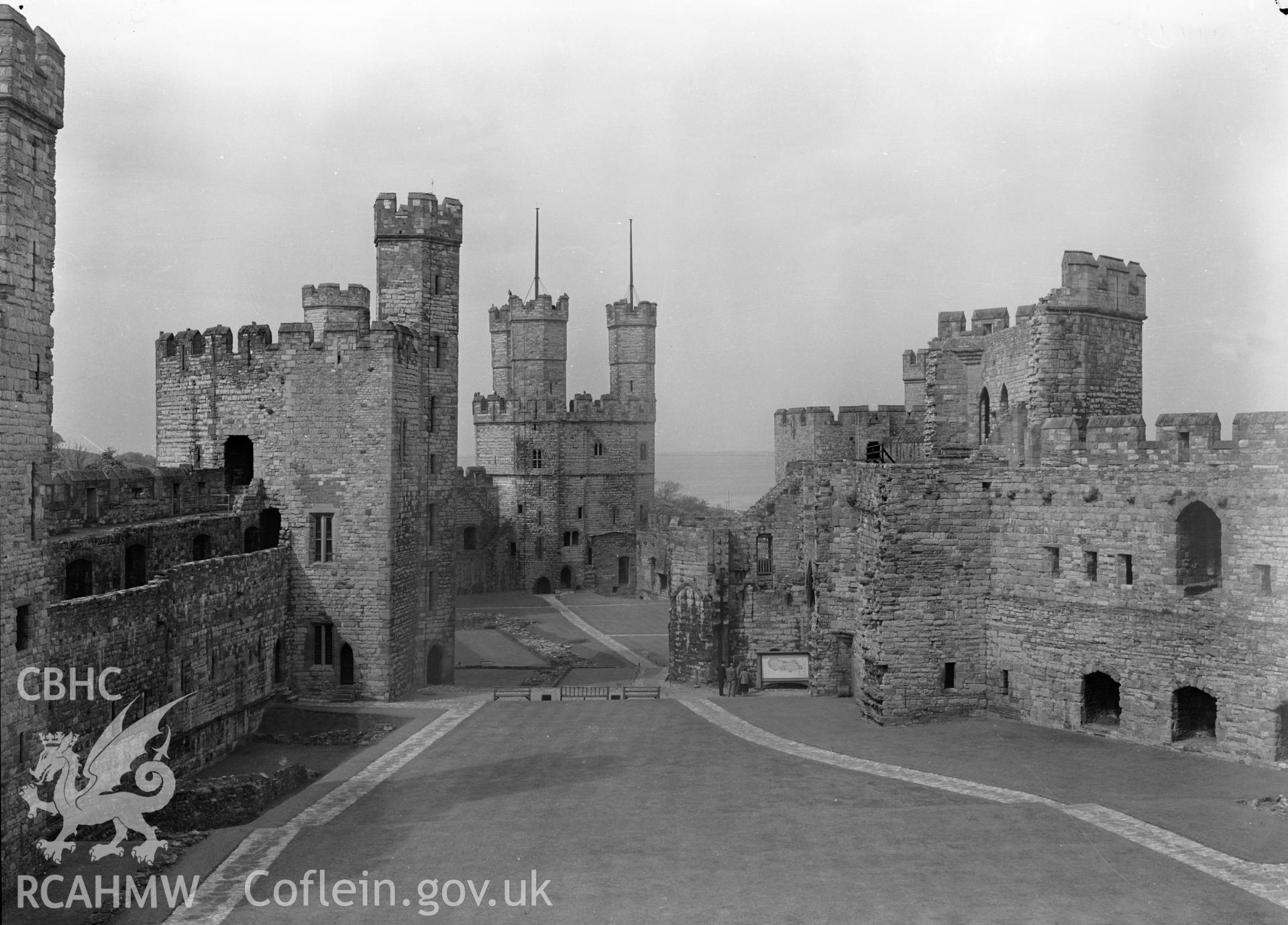 D.O.E photograph of Caernarfon Castle.