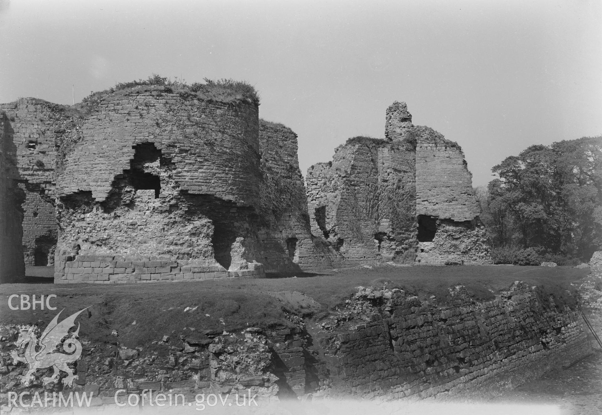 D.O.E photograph of Rhuddlan Castle.