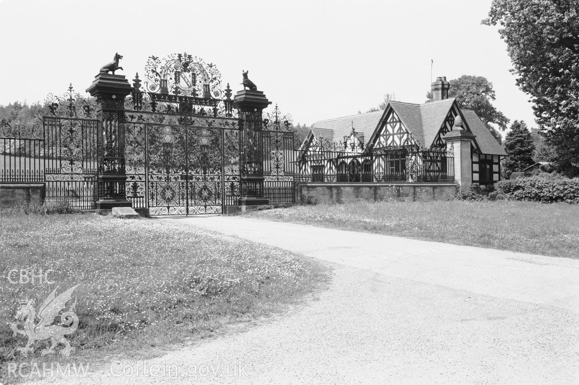 View of Chirk Castle gates collated by the former Central Office of Information.