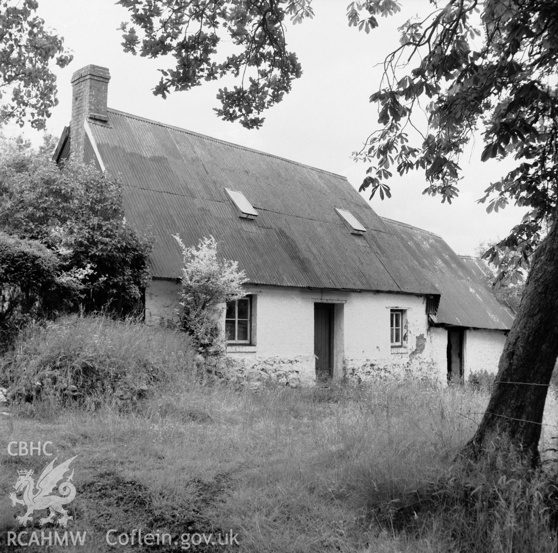Main elevation of house and byre