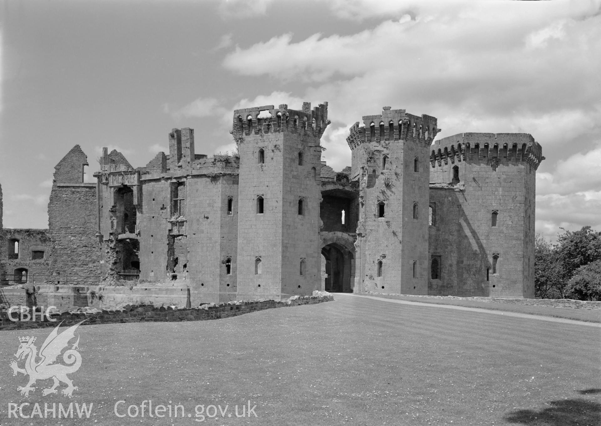 D.O.E photograph of Raglan Castle.