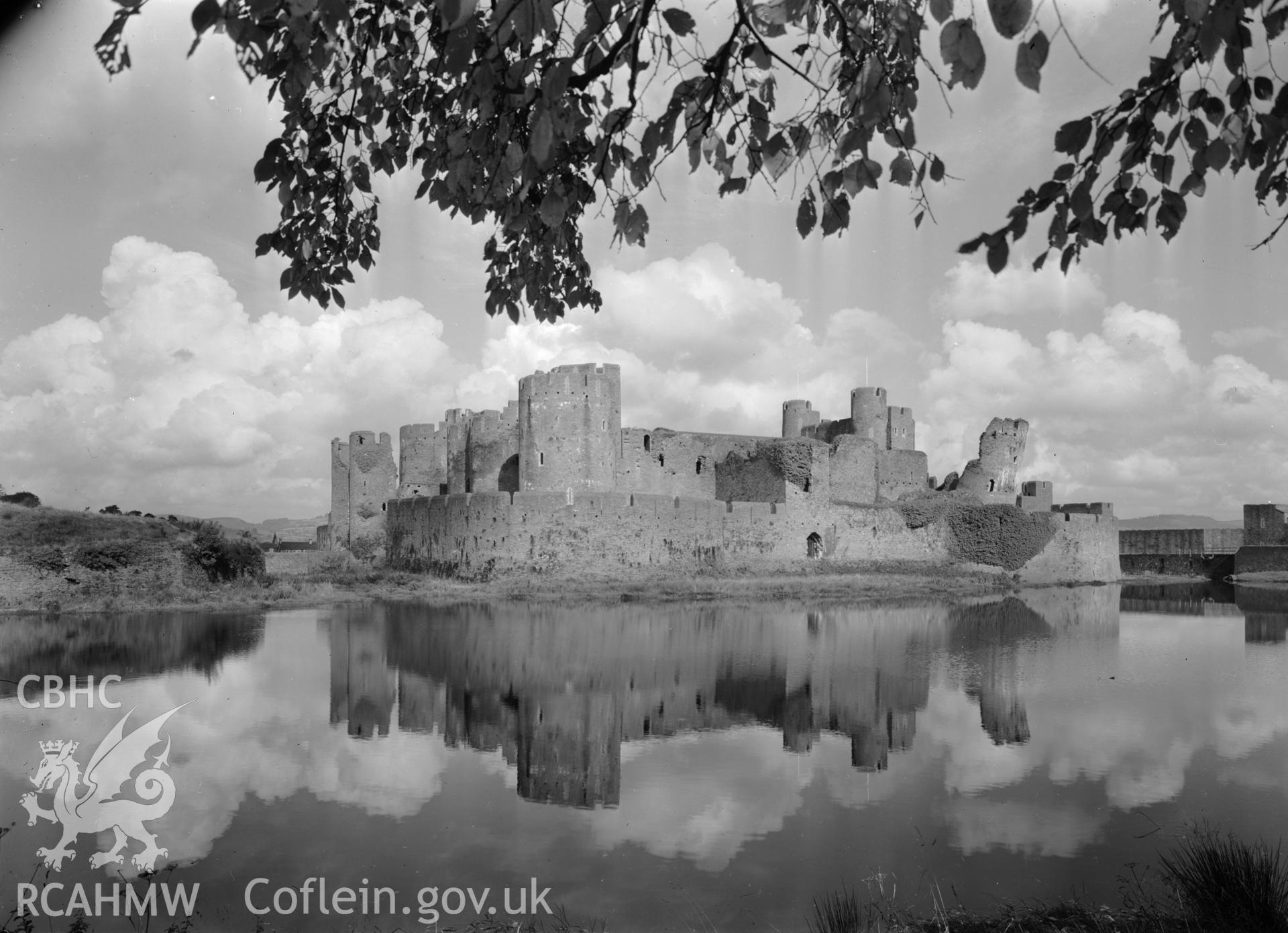 D.O.E photograph of Caerphilly Castle.