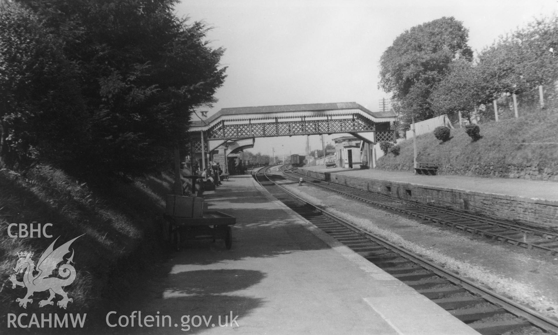 Black and white photograph showing view of Johnston Railway Station. From Rokeby Album VIII, no 42