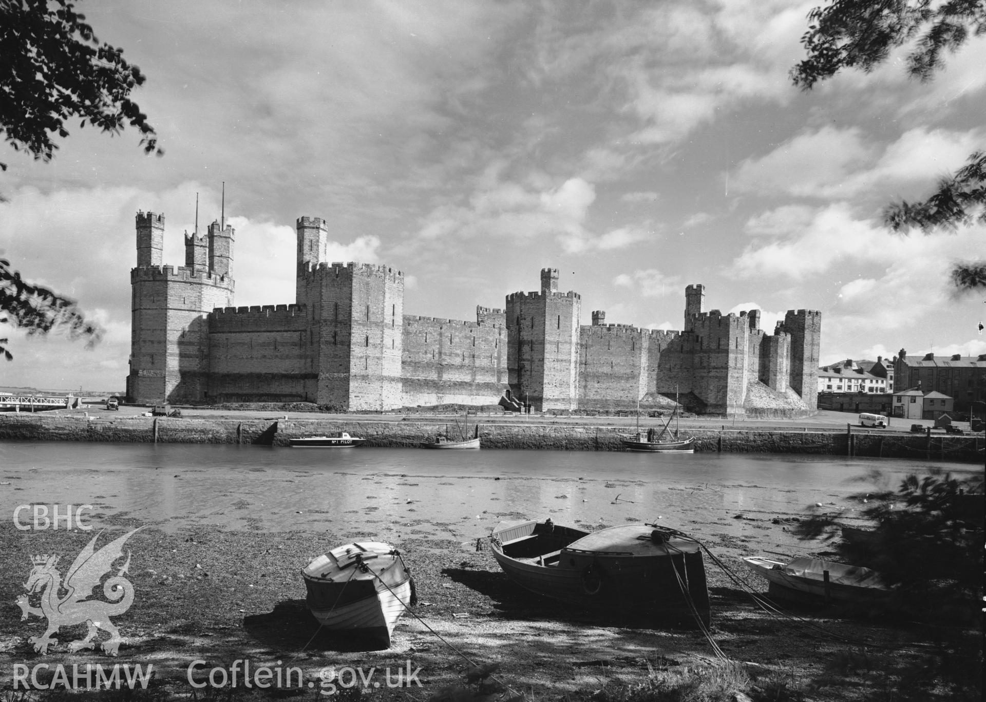 D.O.E photograph of Caernarfon Castle.