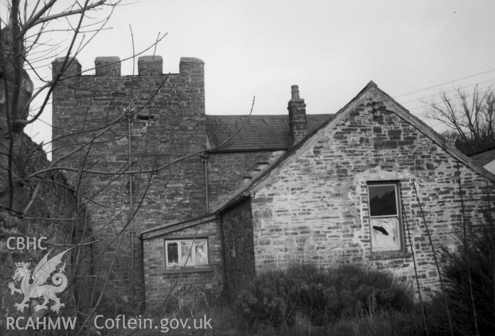 Rear view of Plas Crug Tower.
