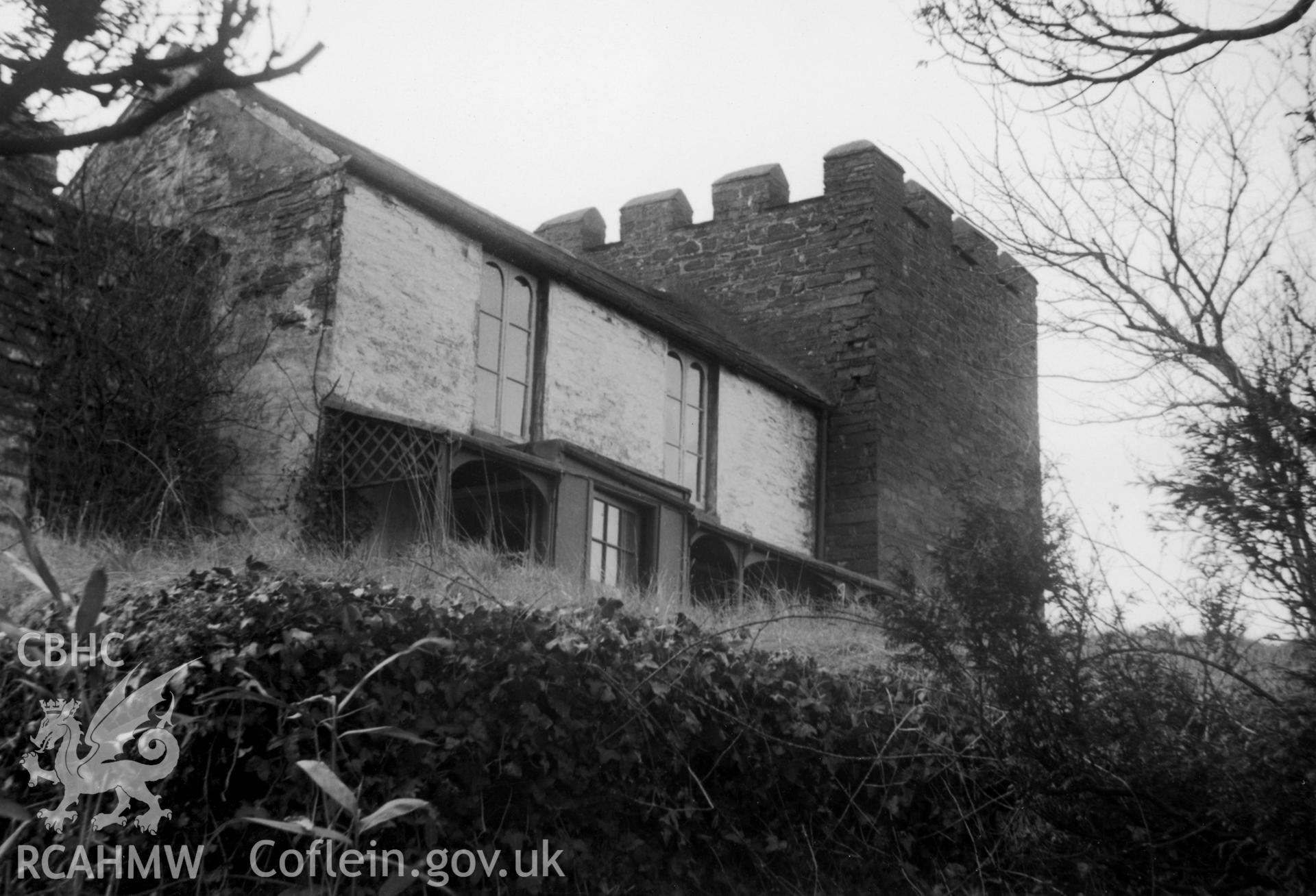 View of front elevation of Plas Crug Tower.