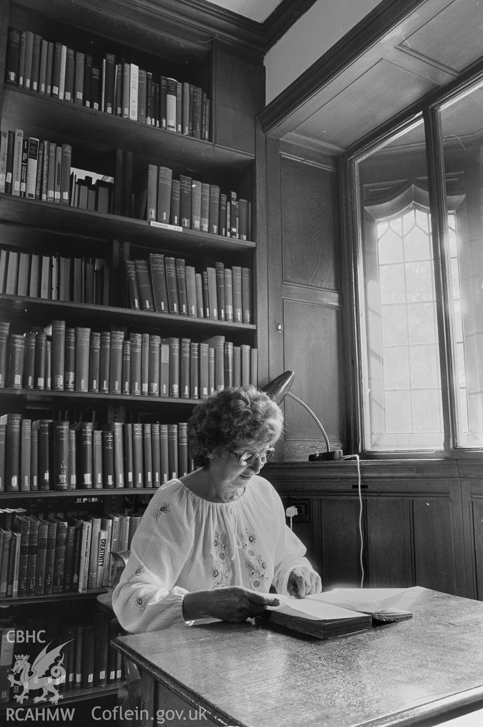 View of interior of St Deiniol's library, Hawarden