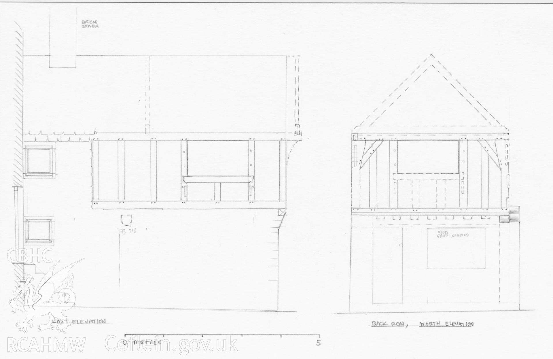 1 Park Street, Denbigh;  measured survey comprising plans, sections and detail drawings produced by Geoff Ward, 2003.