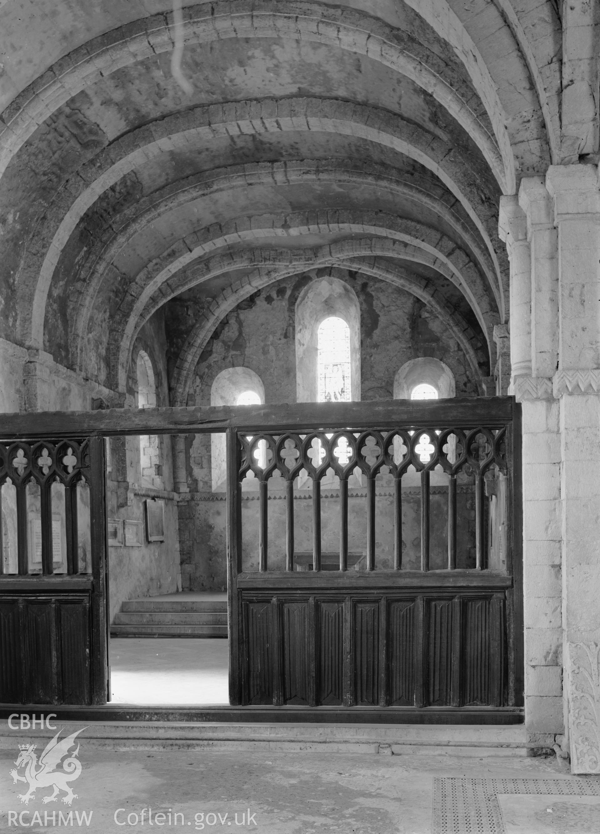 D.O.E photograph of  the chancel at Ewenny Priory
