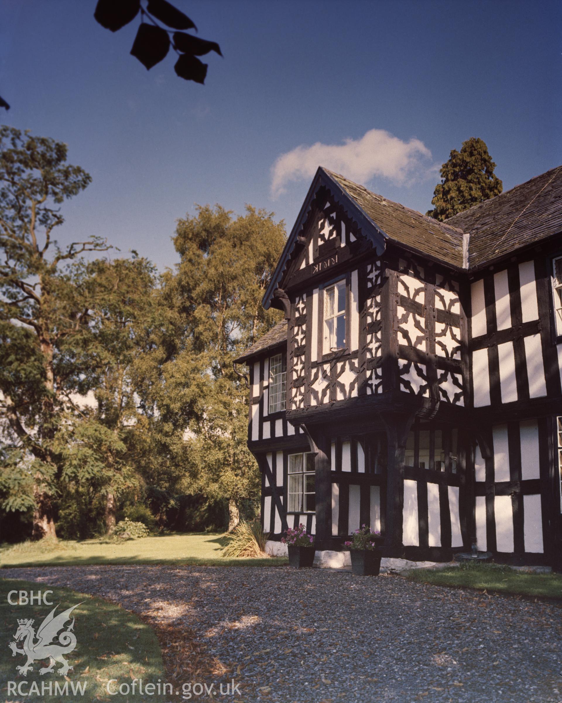 RCAHMW colour transparency showing the Old Vicarage, Berriew, taken by R.G. Nicol, undated.