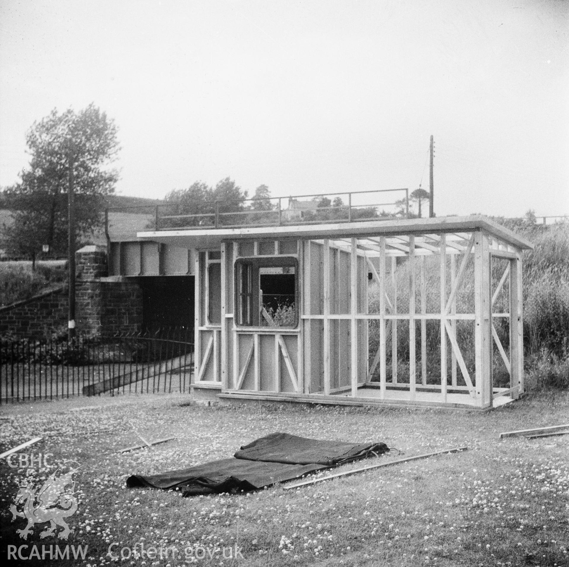 D.O.E photograph of Neath Abbey. Custodians office.