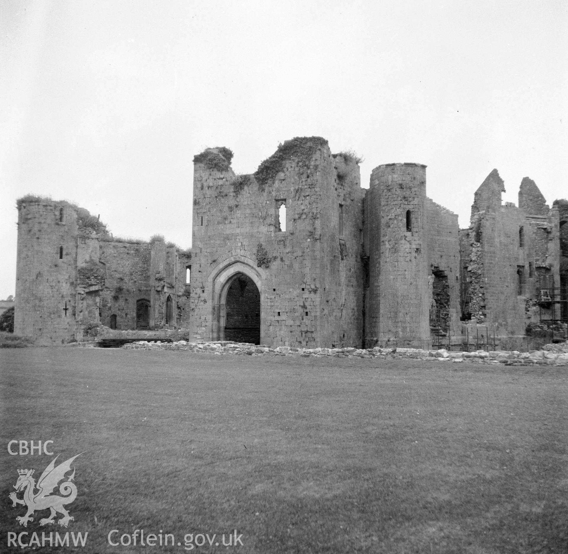 D.O.E photograph of Raglan Castle.