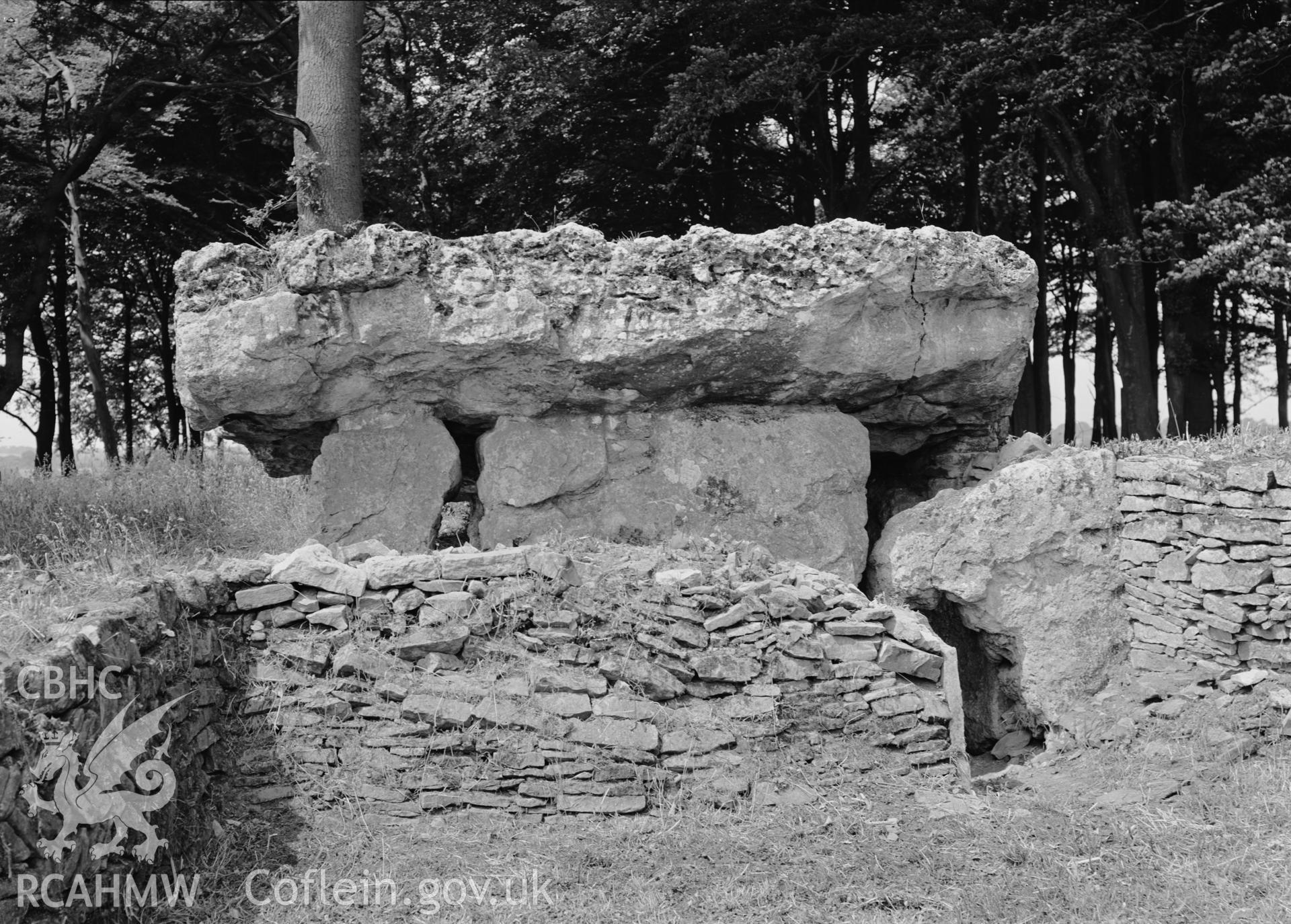 D.O.E photograph of Tinkinswood Burial Chamber, Glamorgan.