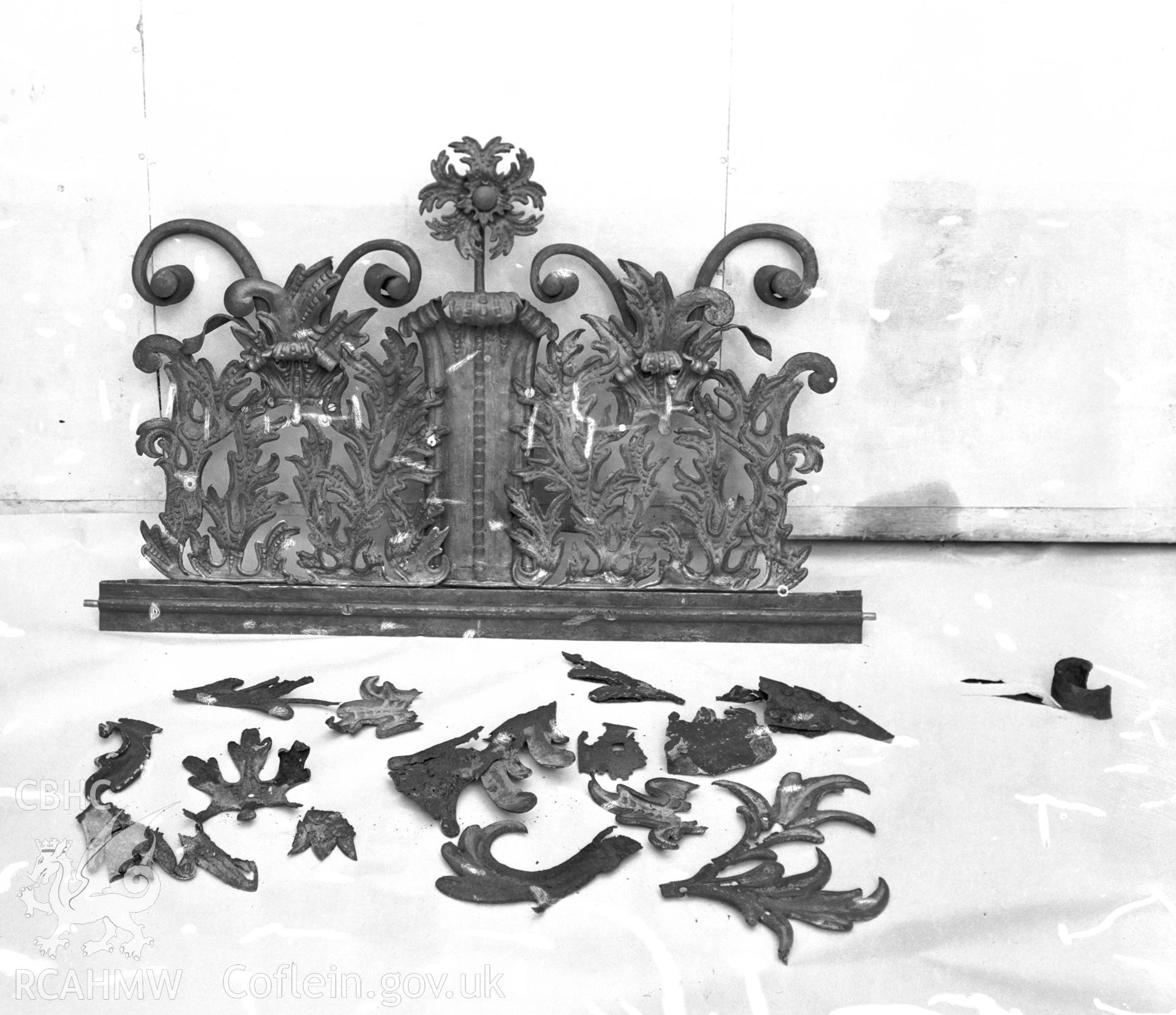D.O.E photograph of Chirk Castle Gates.
