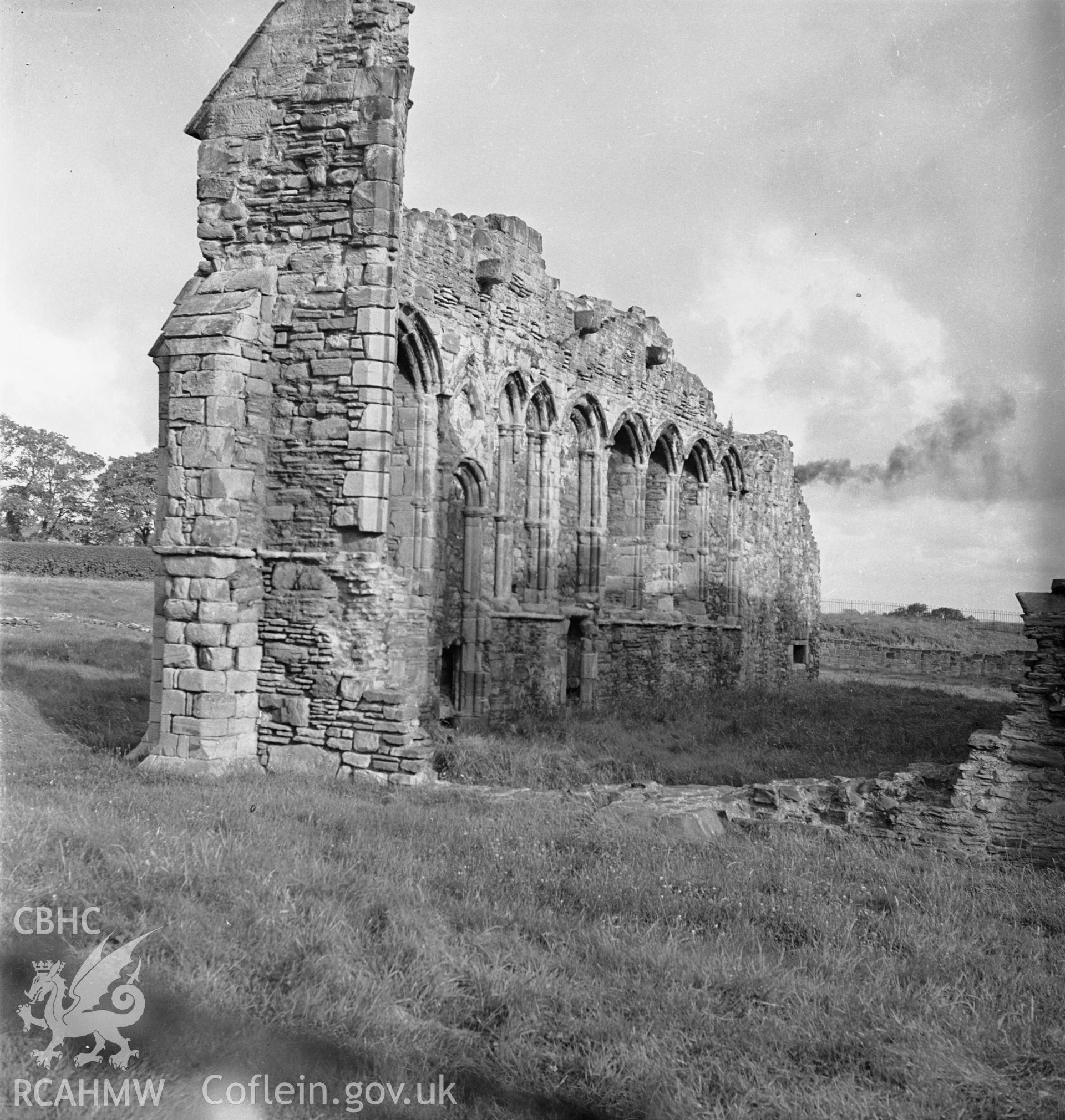 D.O.E photograph of Basingwerk Abbey, Holywell.