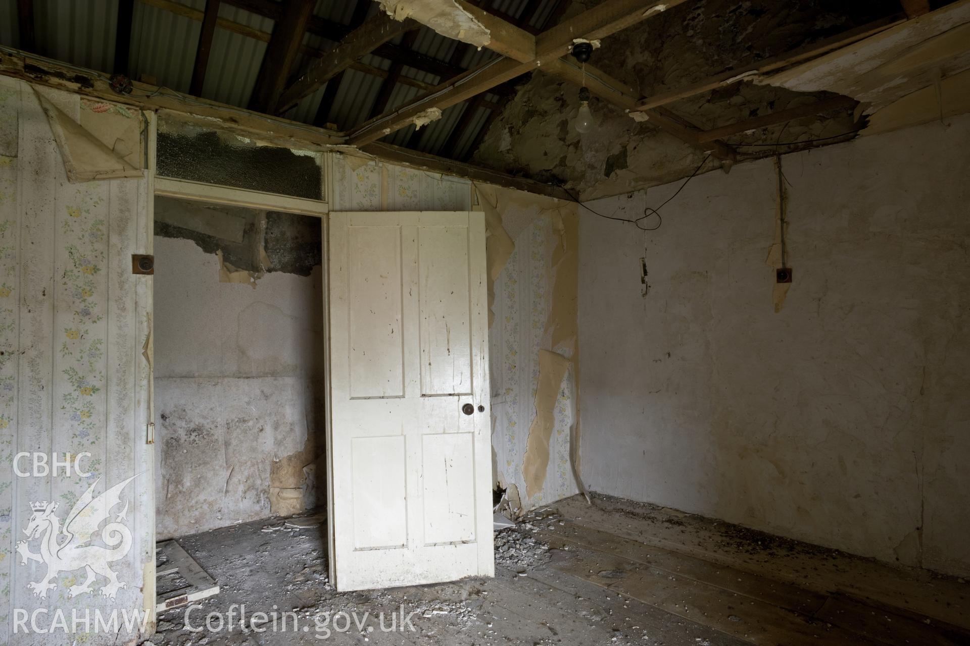 Interior, first floor, 2nd bedroom from south.