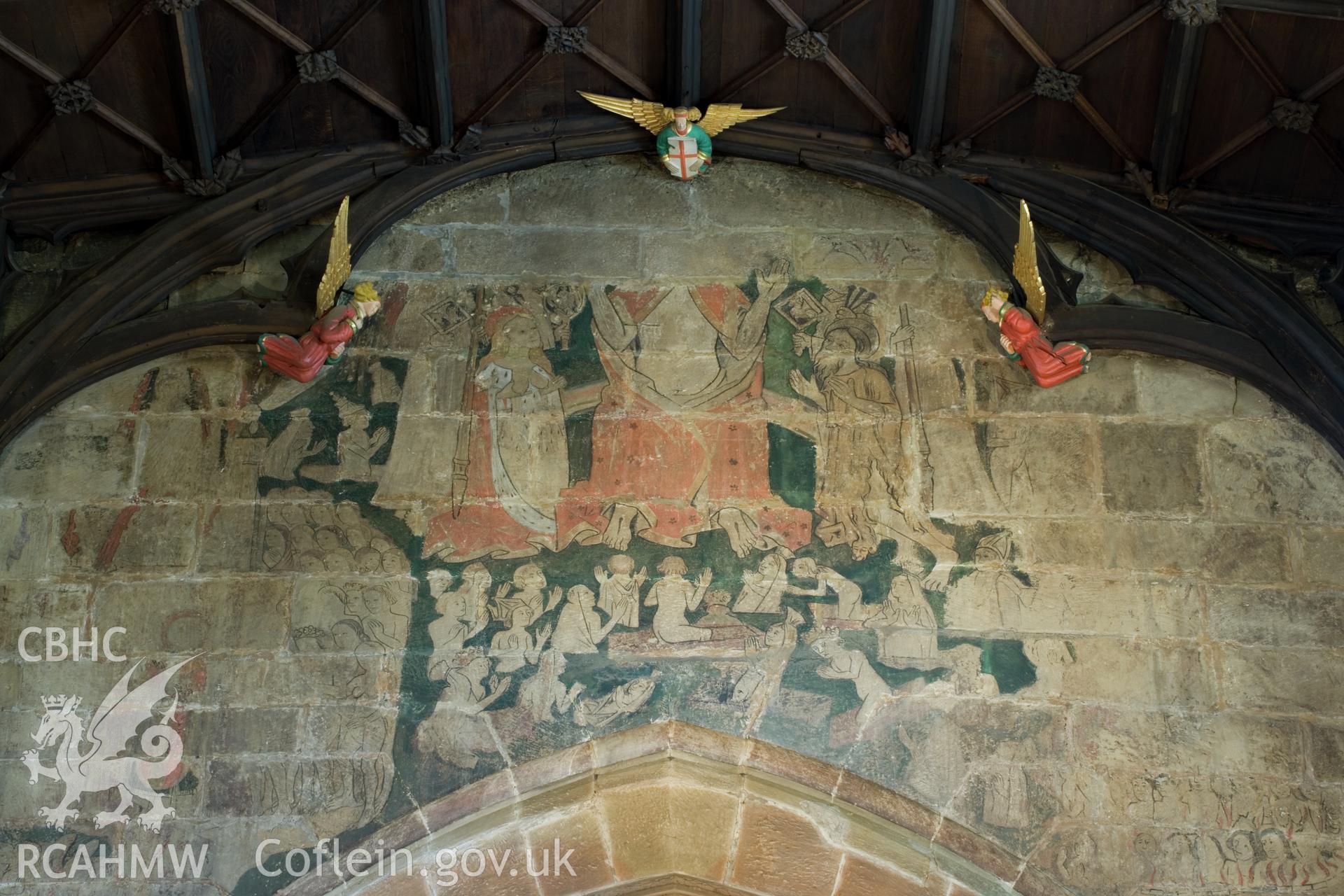 Doom with carved angels.