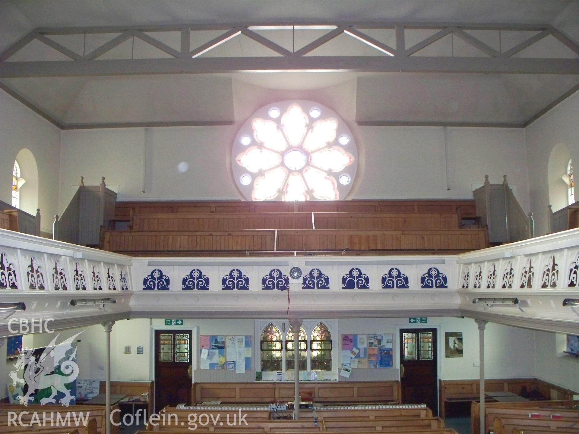 NW Albert Avenue end of interior showing wheel window & lobby.