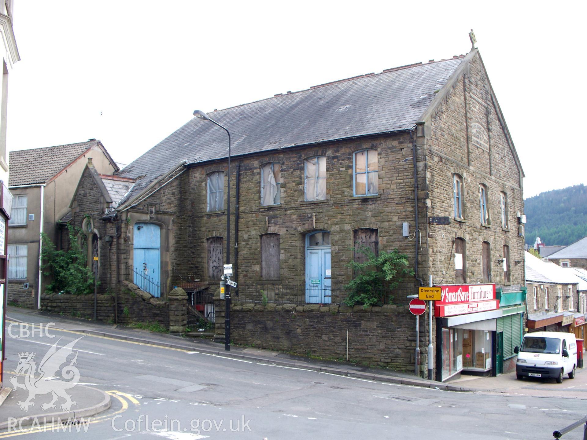 North-east side entrance & NW Church Street gable facades.