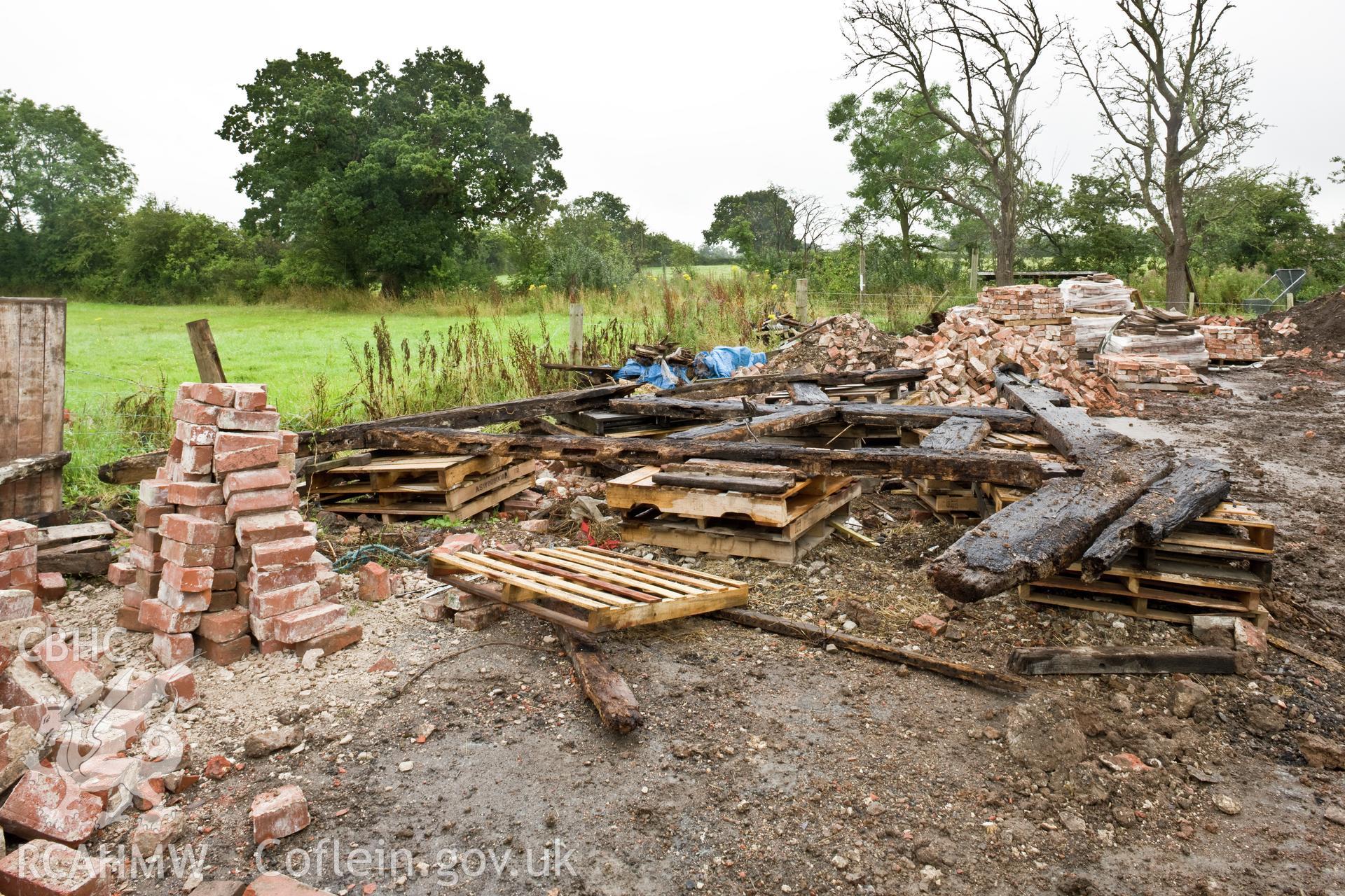 Cruck-frame, awaiting repair.