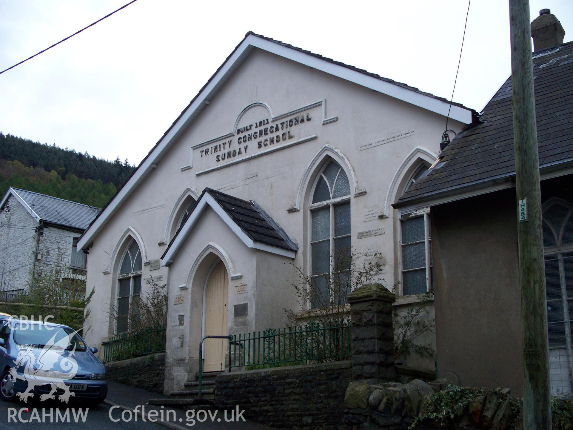 North gable-end fa?ade of the Sunday School from the NW.