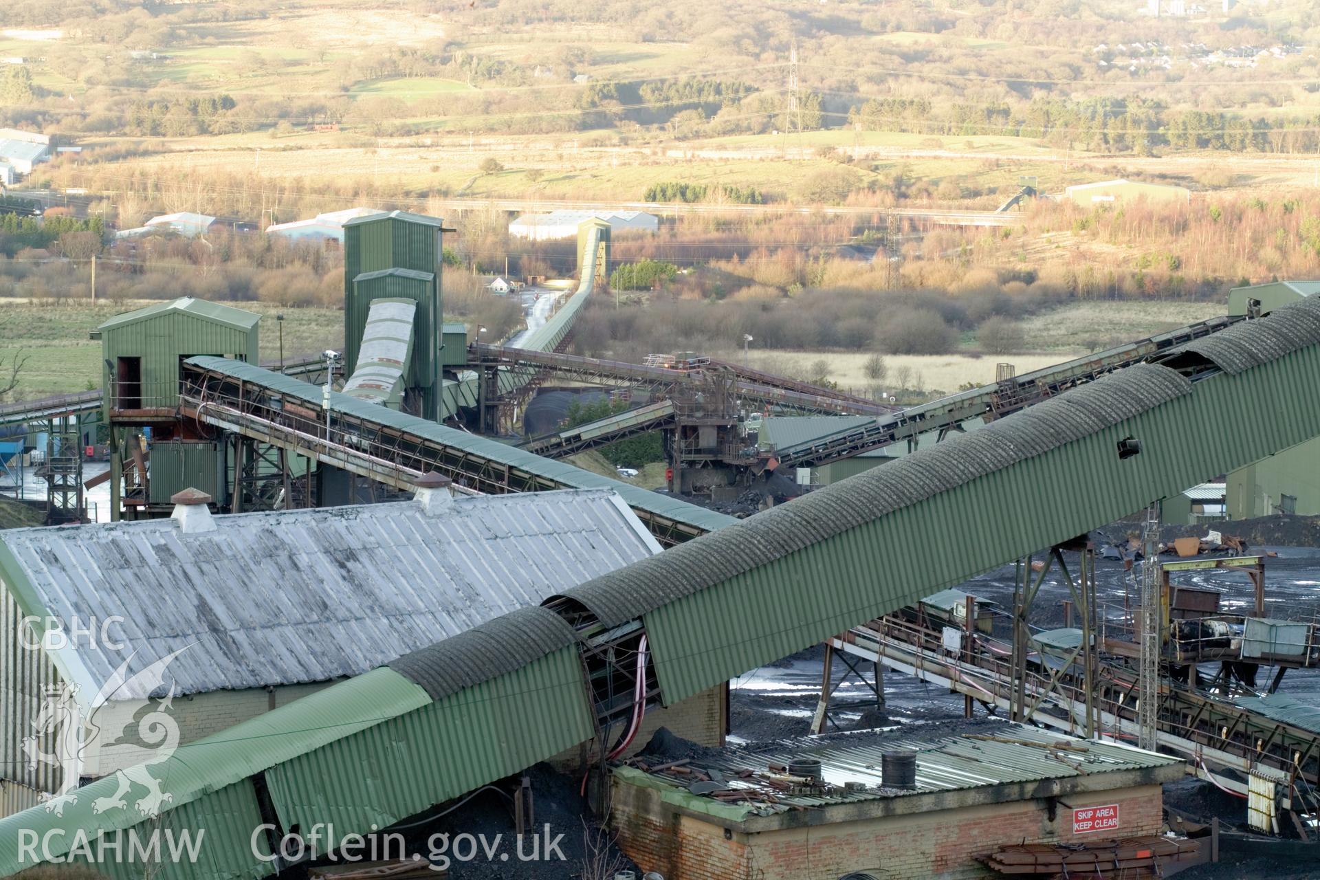 Coal conveyors from south, detail.