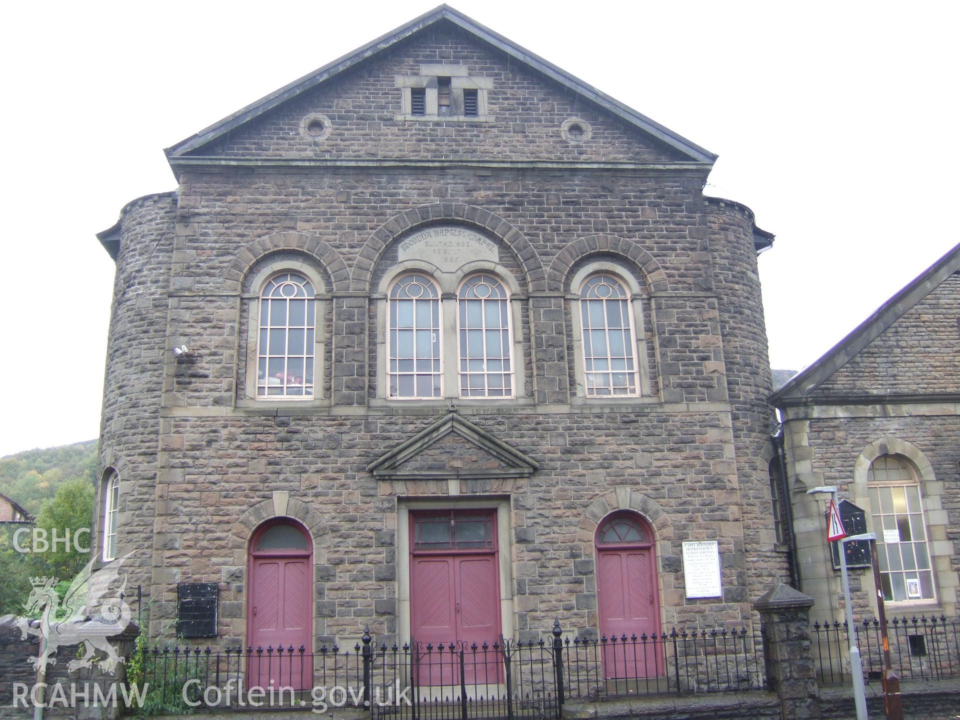 Main southwestern chapel front.