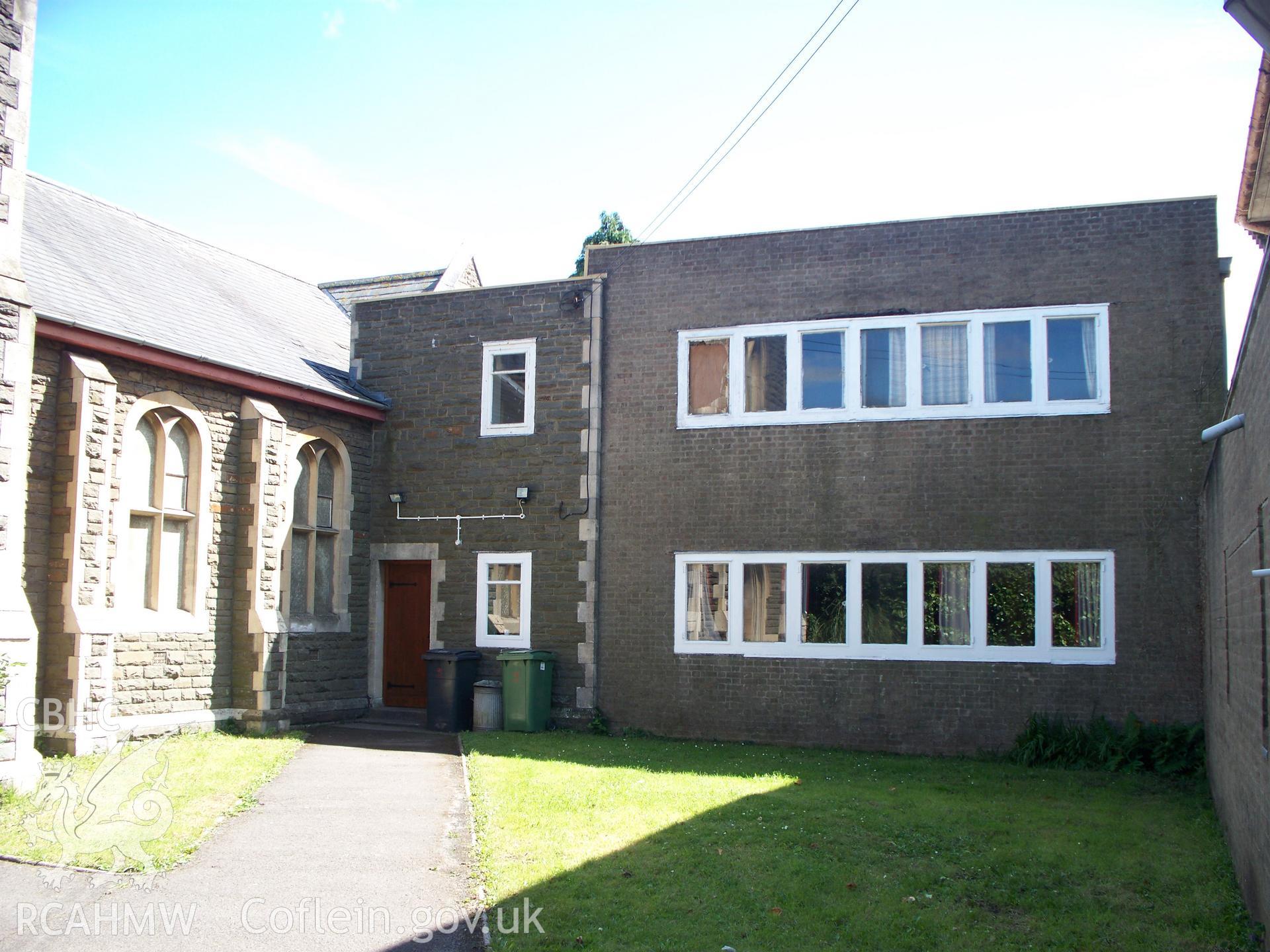 NW side of the linking 1955 Sunday School & rooms to the former 1929 chapel.
