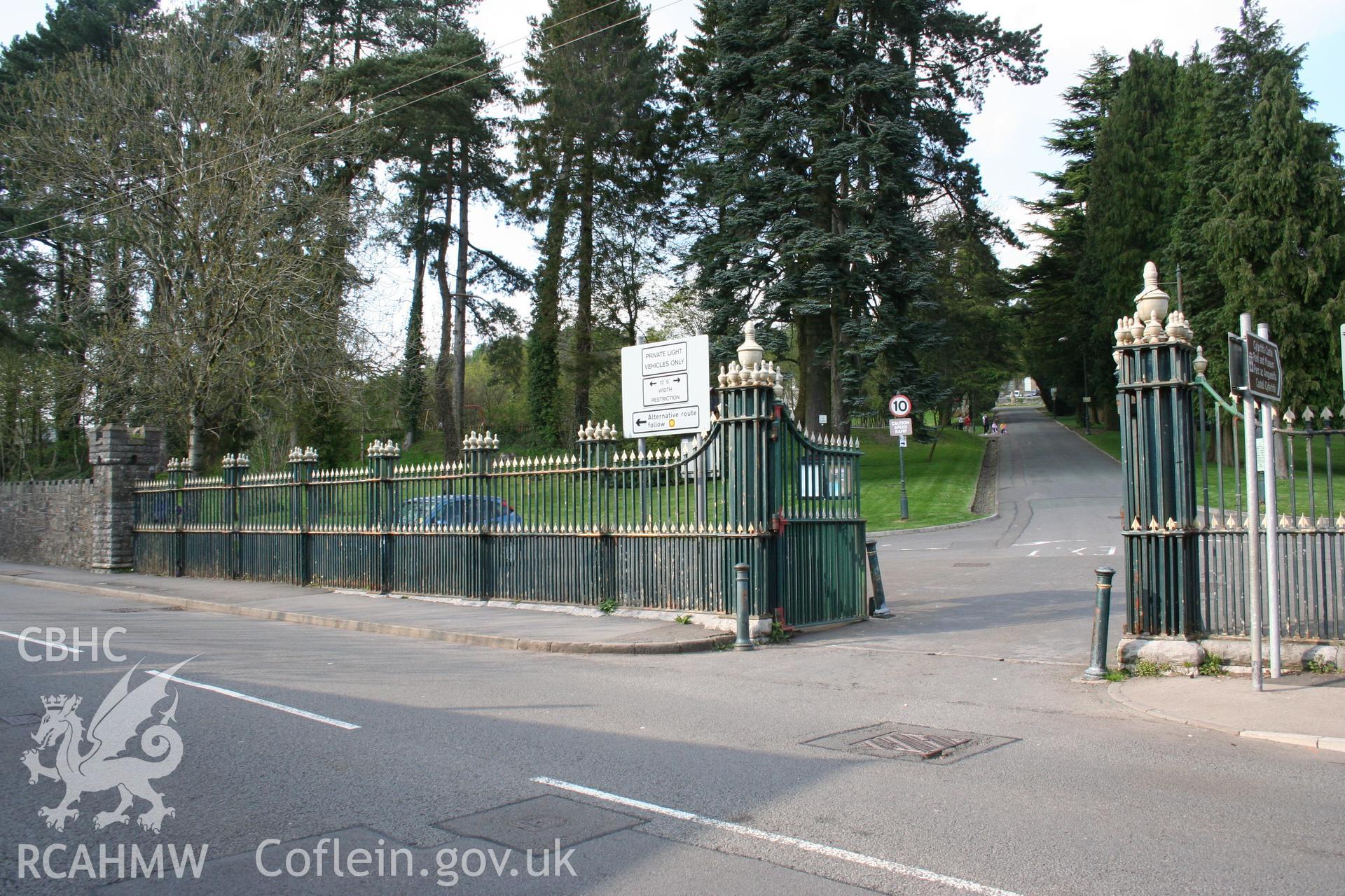 Main gates on Brecon Road