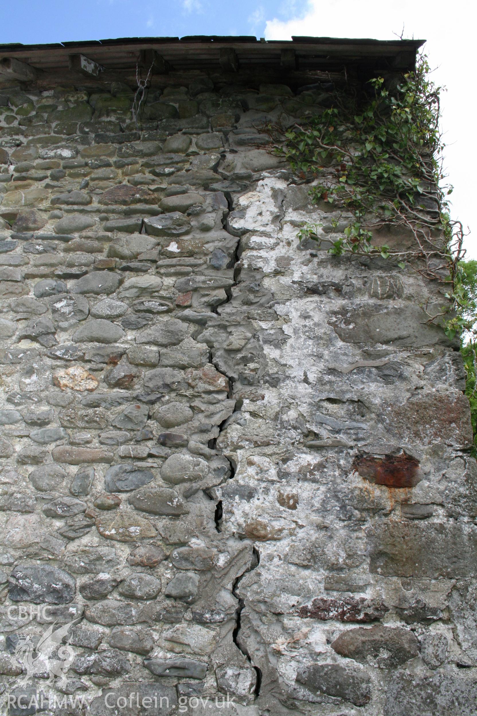 South elevation detail at west end.