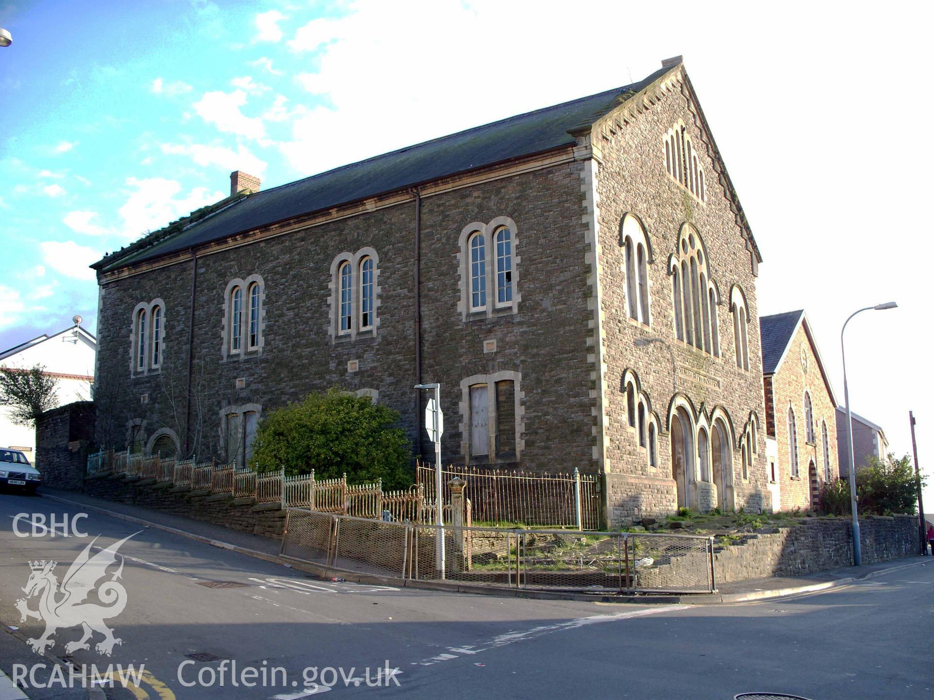 NW chapel fronts & NE main chapel side from the north.