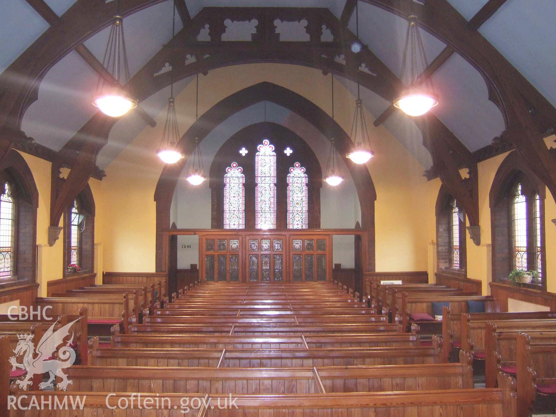 Interior looking SW from pulpit.