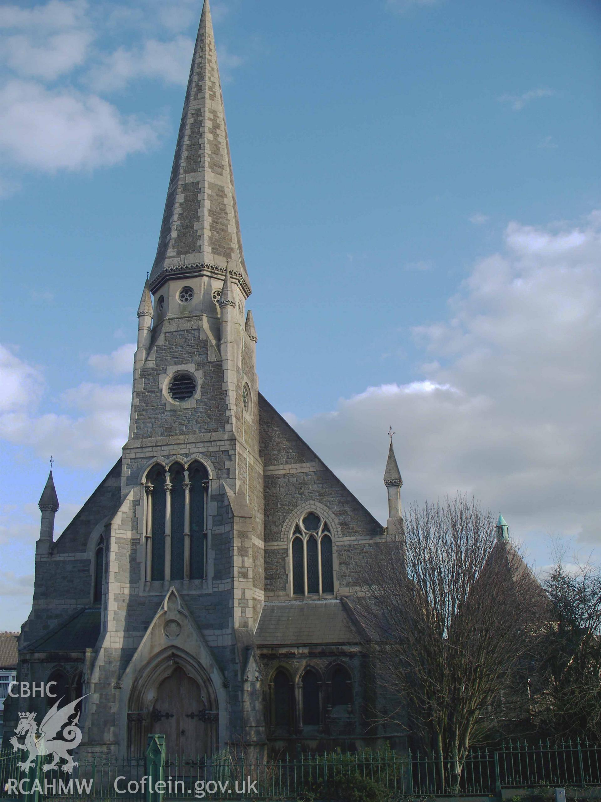 Main Park Street entrance gable & steeple.